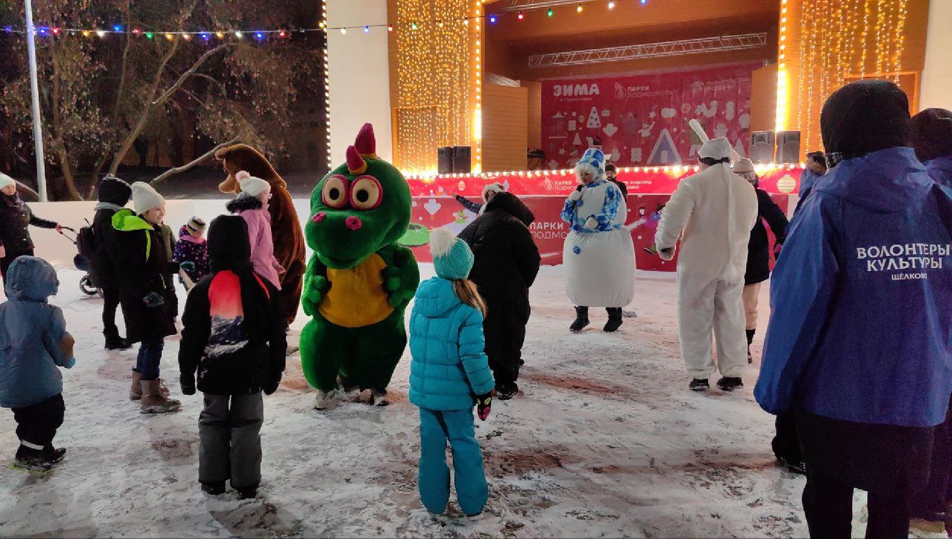 зимний сезон, открытие сезона, праздник, парк, дракон, ёлка,