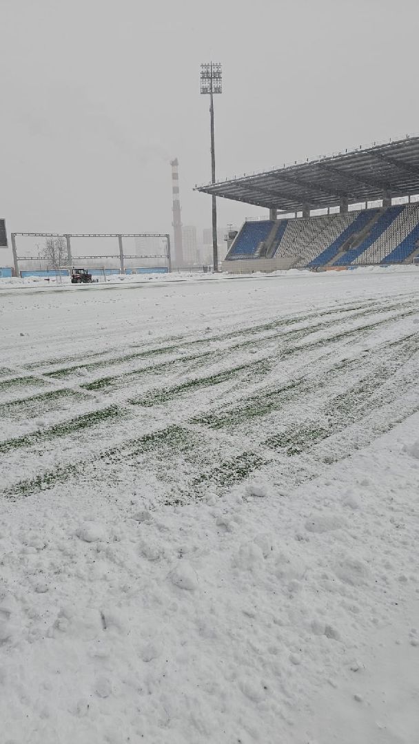 Подольск, Футбол, Зимний футбол, Снегопад, Стихия, Спорт,