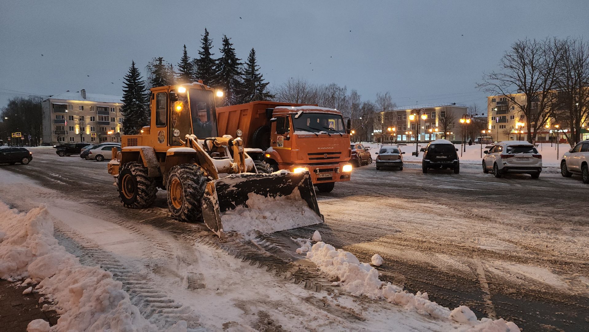 серпухов, уборка снега, циклон оливер, снегопад, вывоз снега,