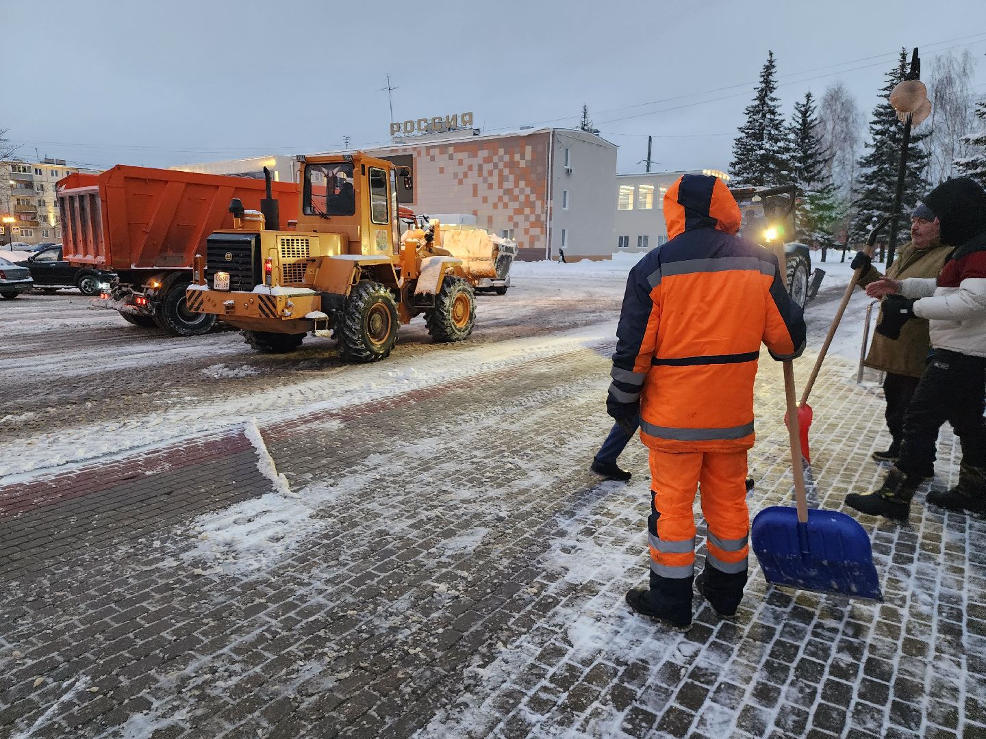 серпухов, уборка снега, циклон оливер, снегопад, вывоз снега,