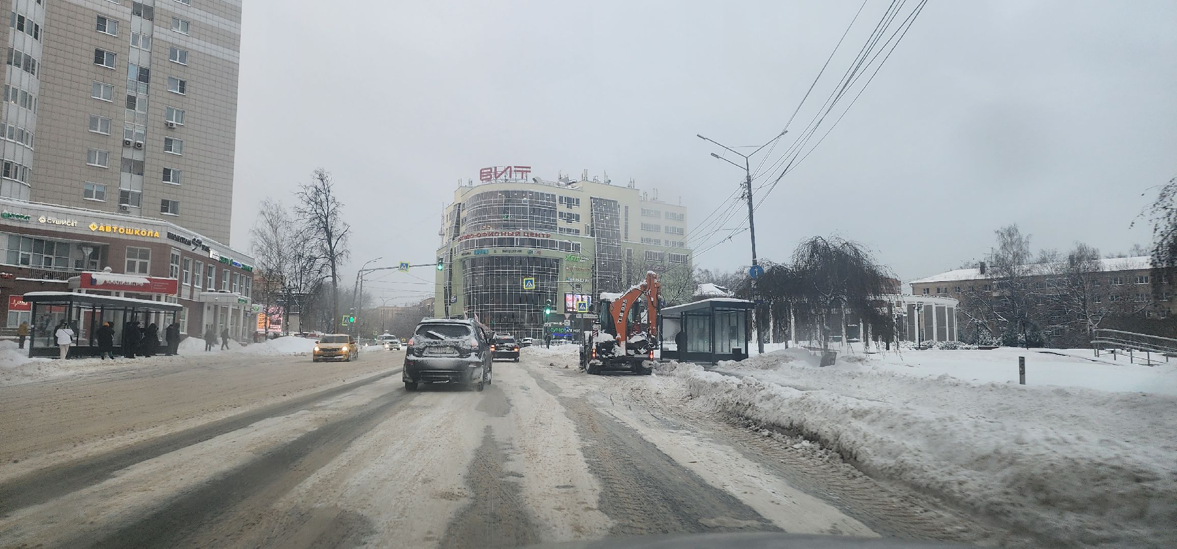 Пушкино, уборка дворов, Уборка снега, Снегопад, Городской округ Пушкинский,