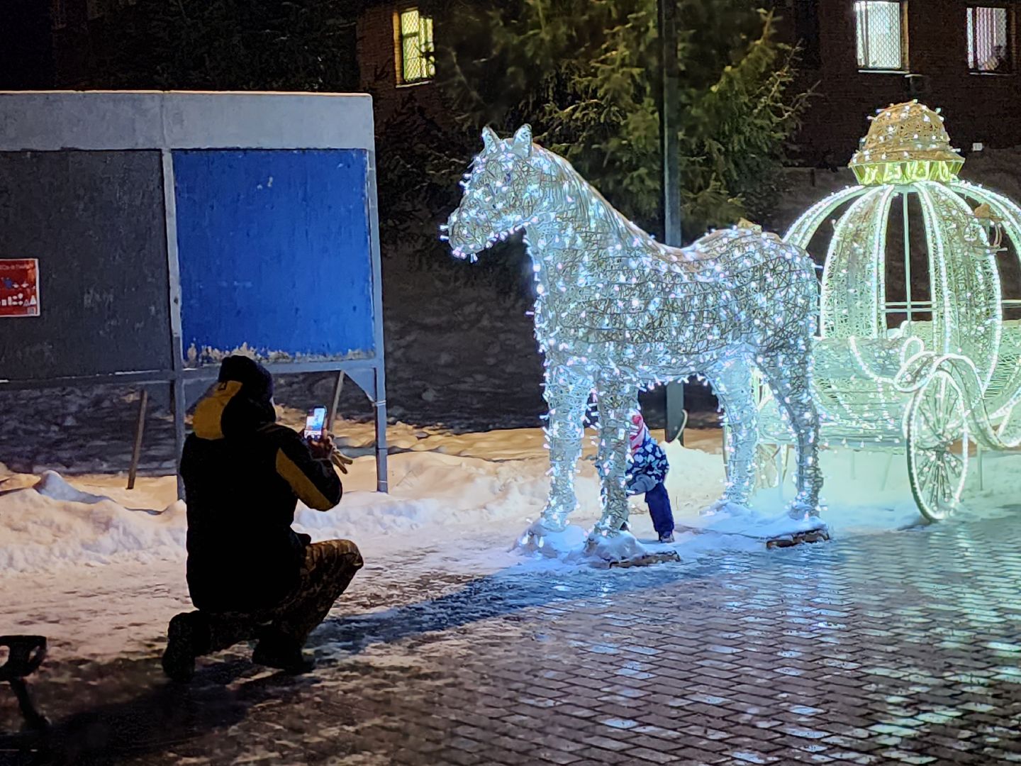 зима в подмосковье, зимний сезон, Парк, Праздник, Дед мороз, Дубна,
