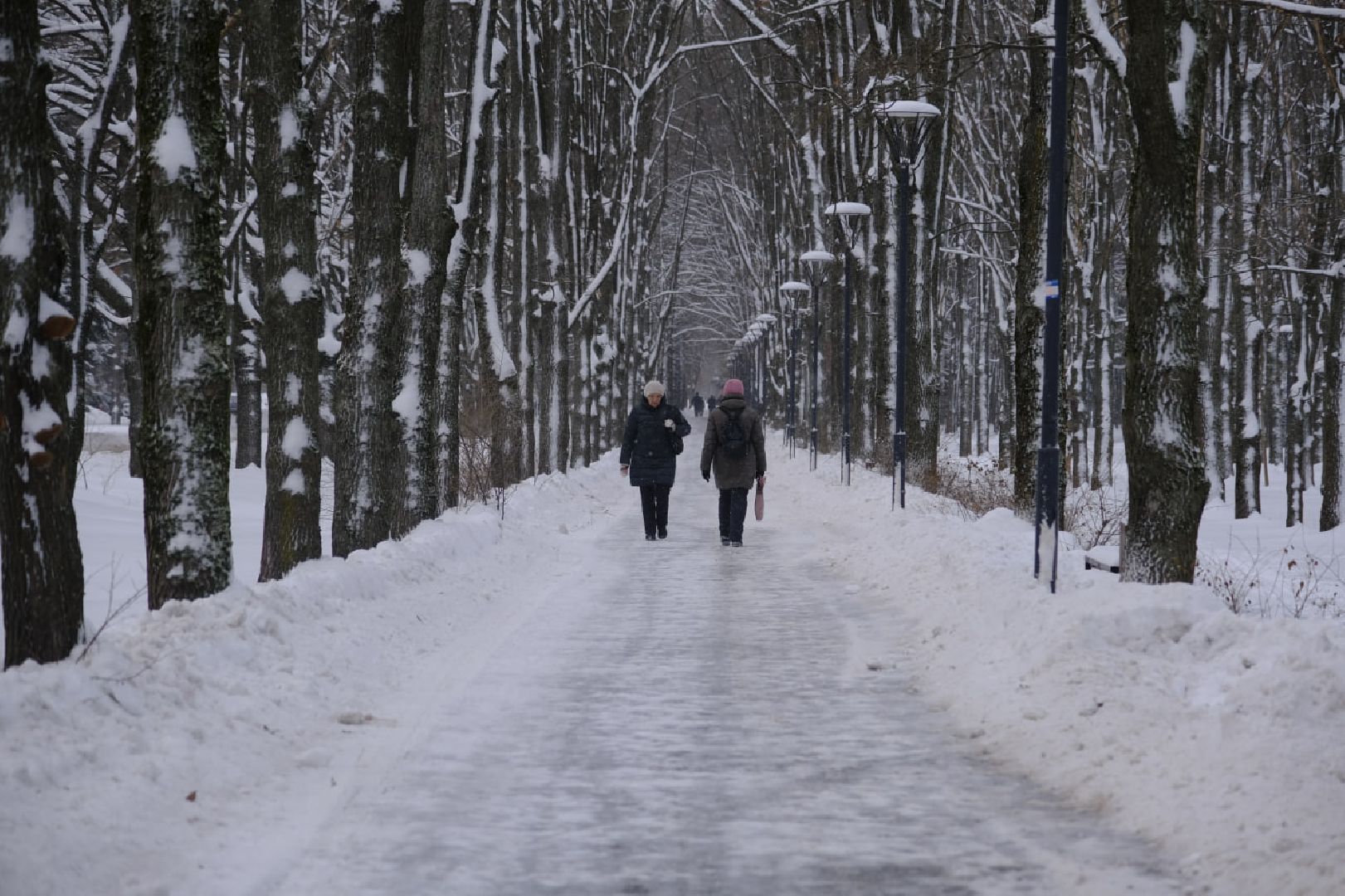 пущино, уборка дворов, снег,