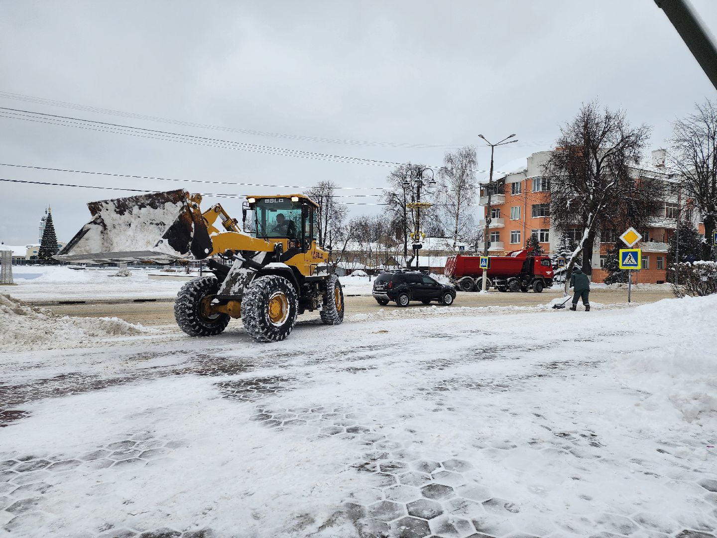 коммунальные службы, уборка общественных территорий, снегопад, Ногинск, Богородский городской округ,