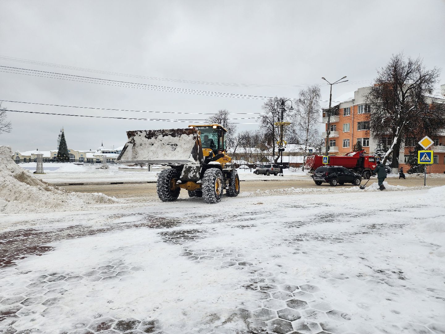 коммунальные службы, уборка общественных территорий, снегопад, Ногинск, Богородский городской округ,