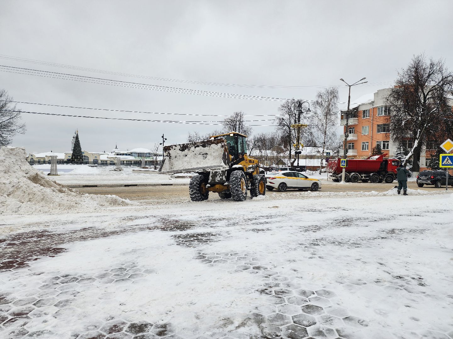 коммунальные службы, уборка общественных территорий, снегопад, Ногинск, Богородский городской округ,
