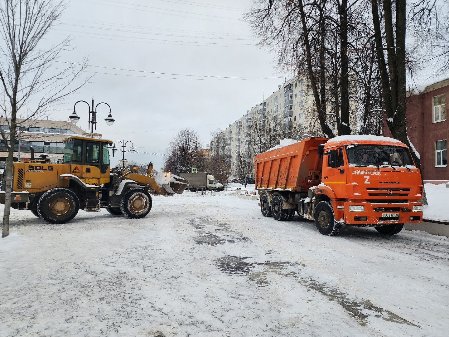коммунальные службы, уборка общественных территорий, снегопад, Ногинск, Богородский городской округ,