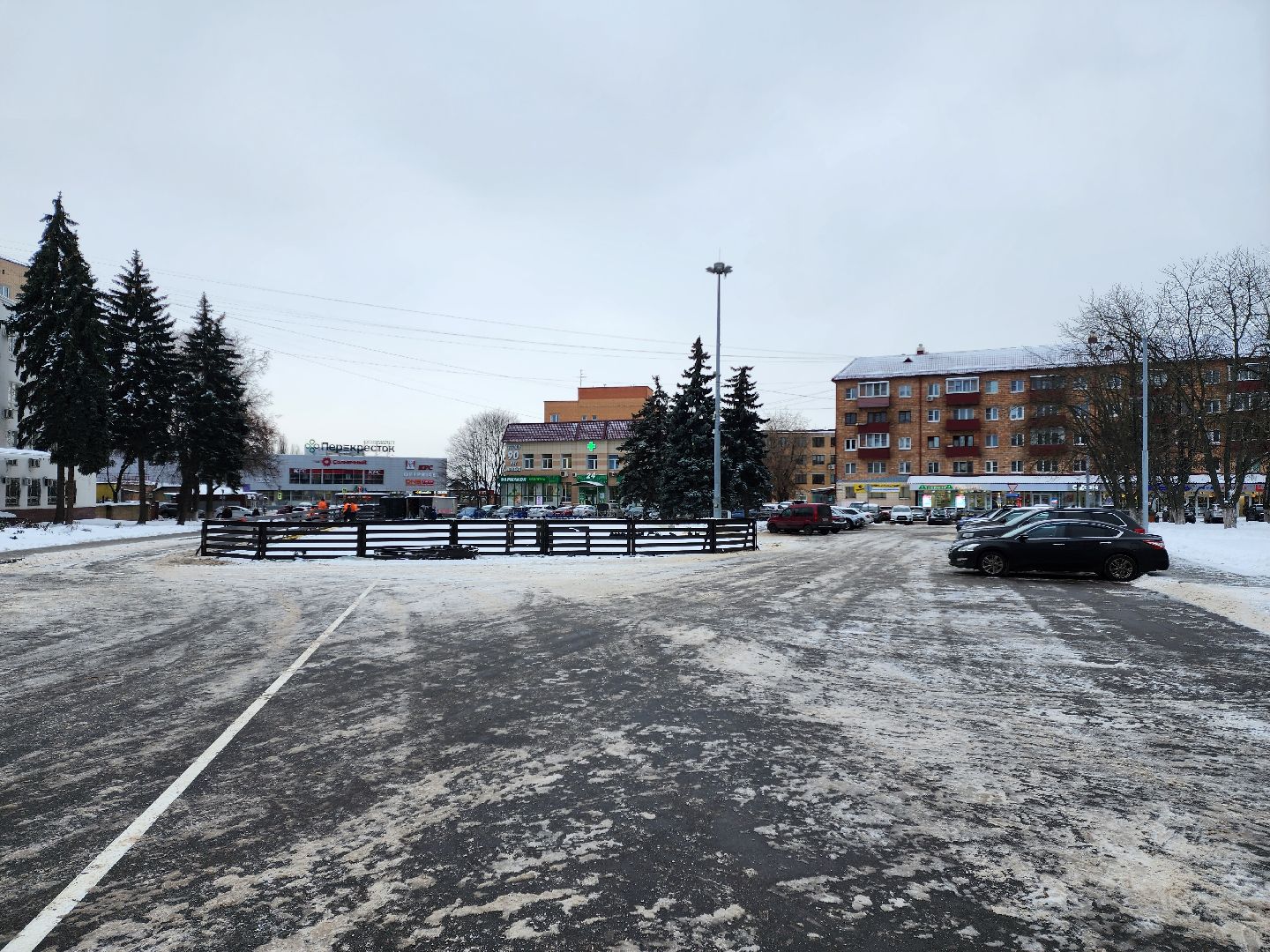 раменское, благоустройство, каток в центре города,