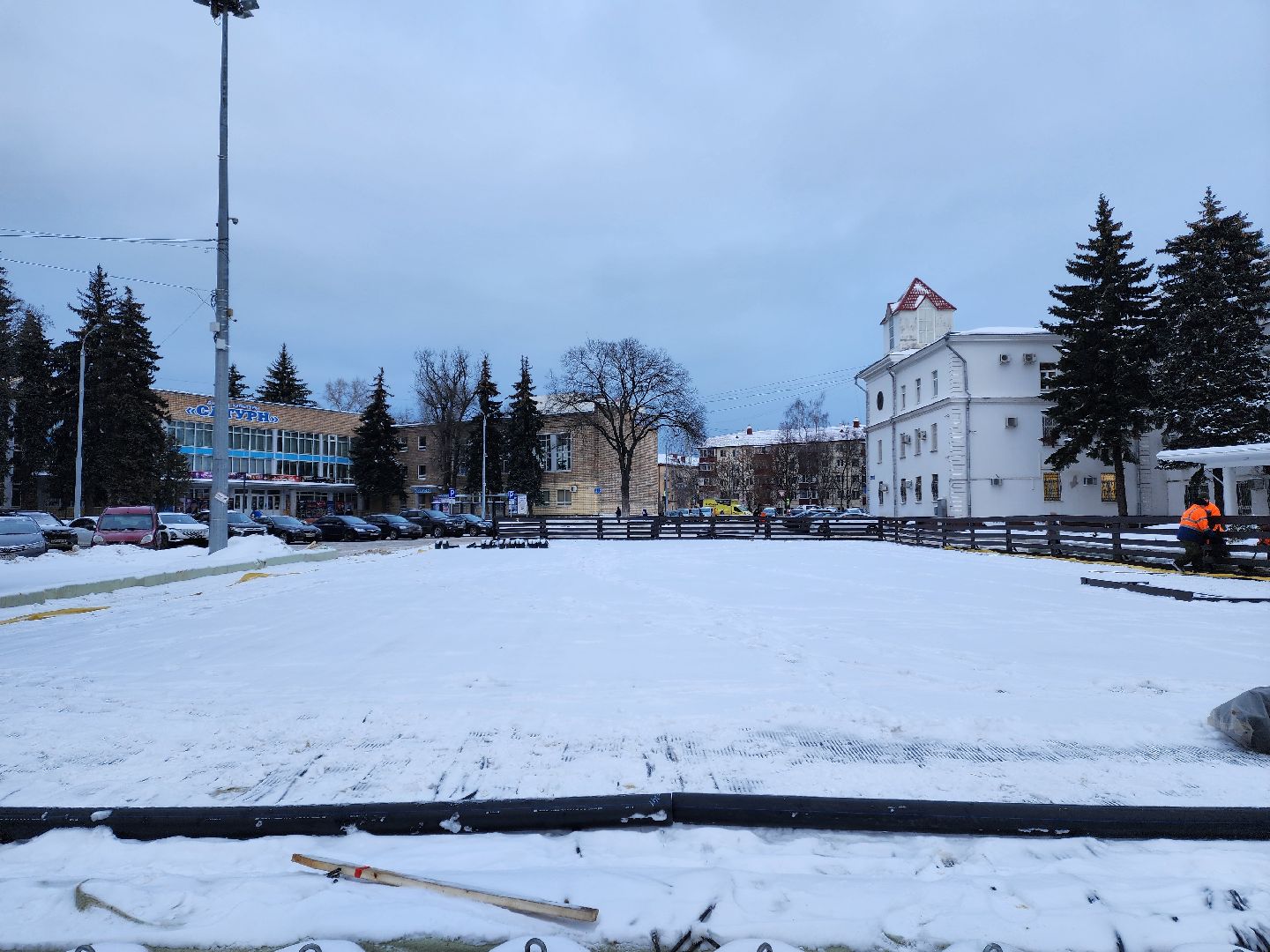 раменское, благоустройство, каток в центре города,