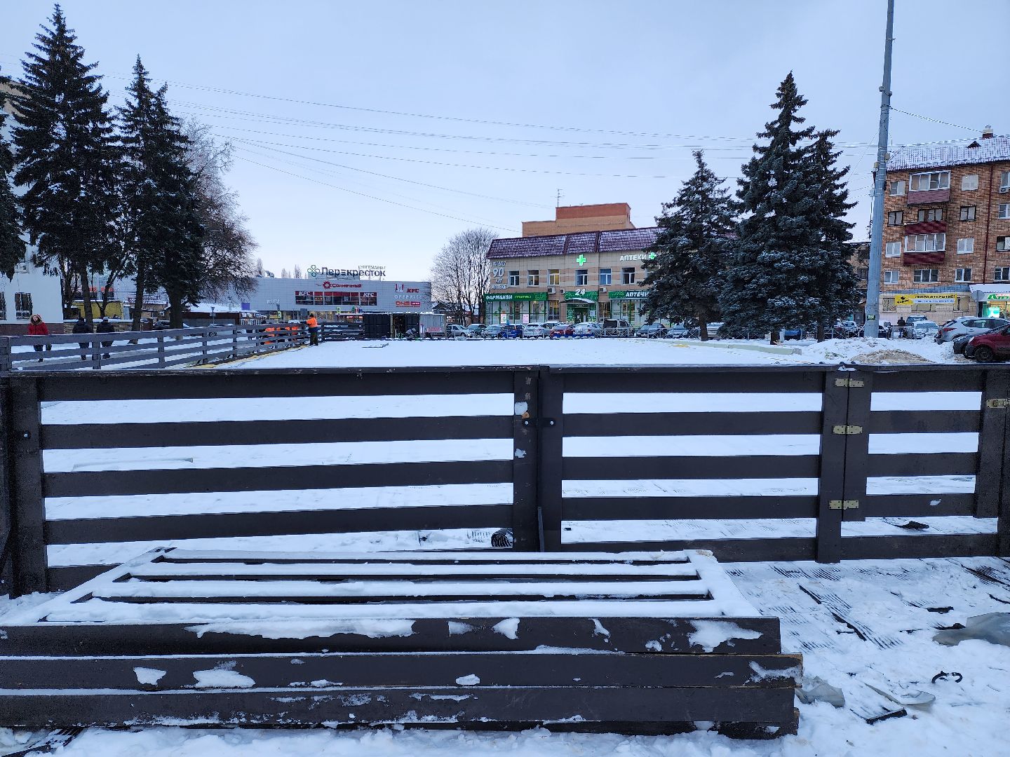 раменское, благоустройство, каток в центре города,