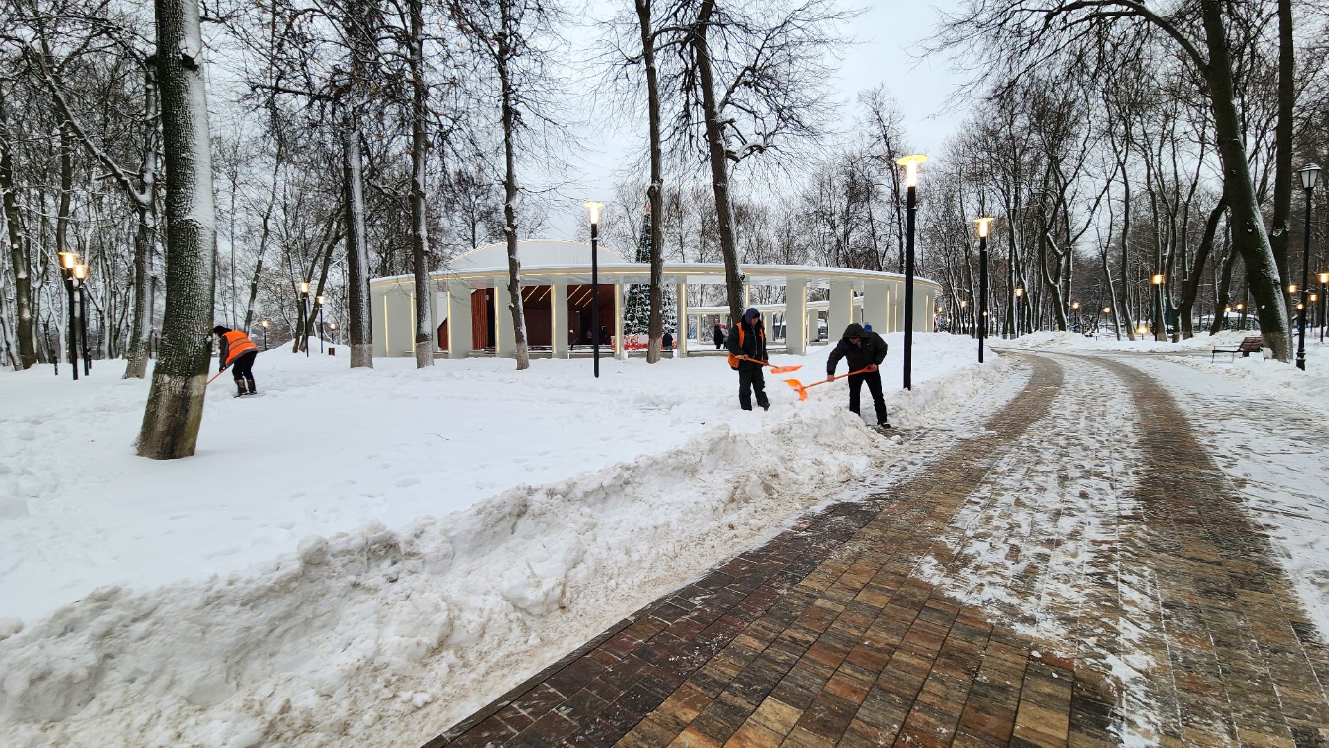подольск, снег, уборка общественных территорий,