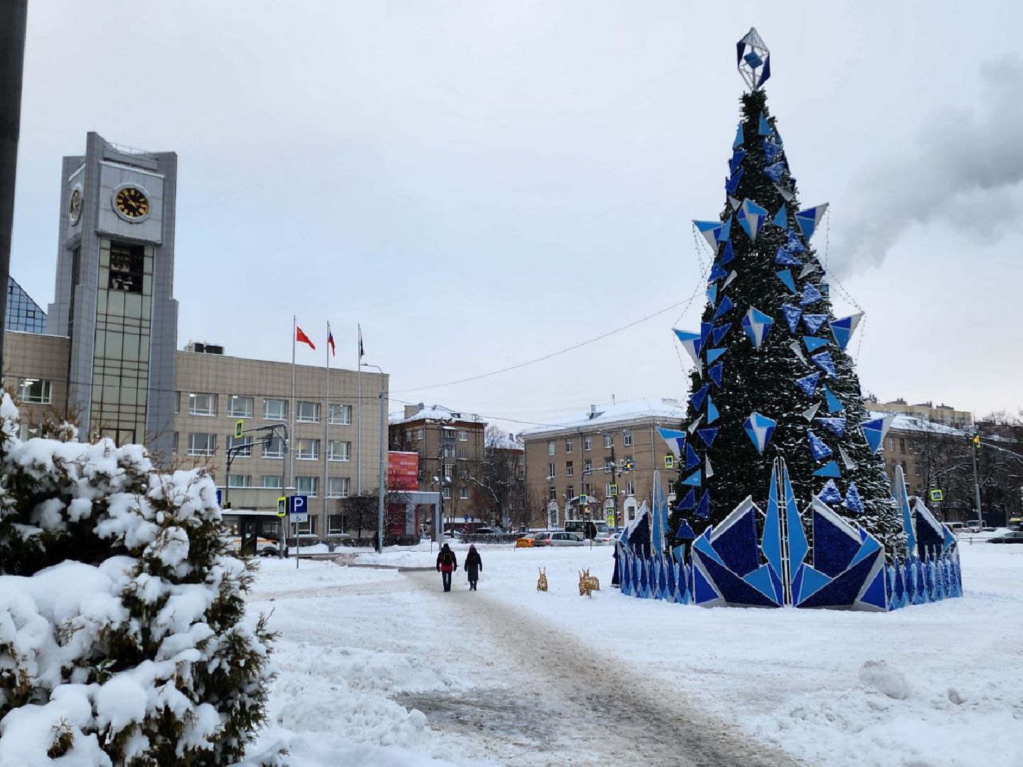 мытищи, зима в подмосковье, ёлка, новый год, администрация,