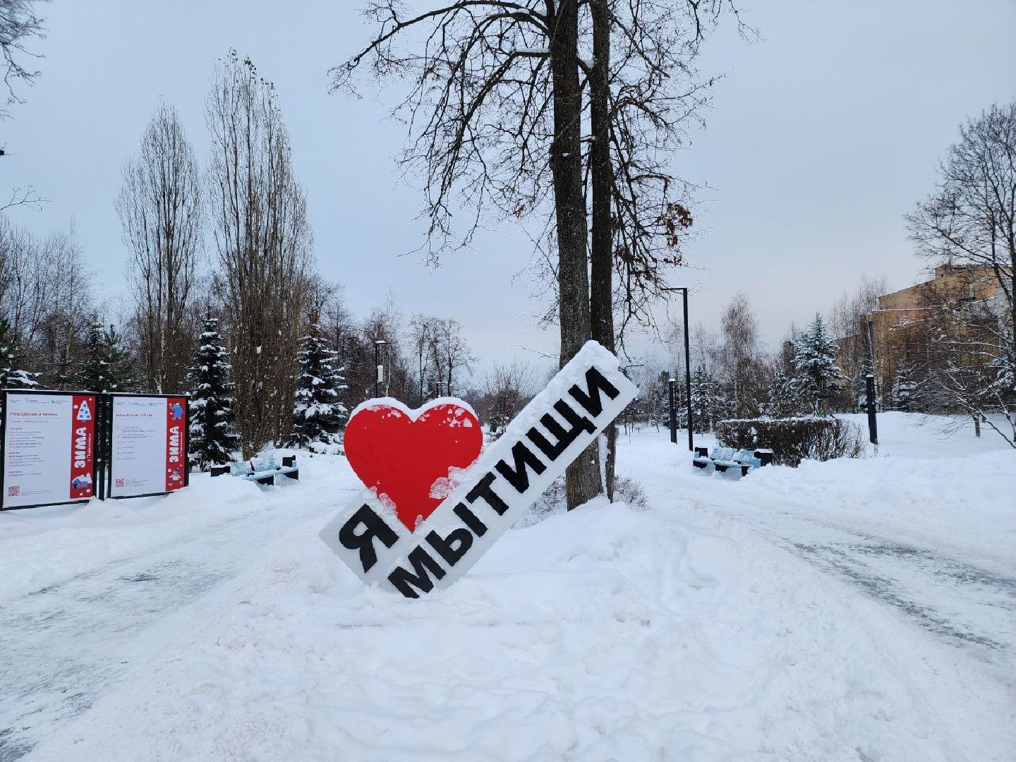 мытищи, парк мира, зима в подмосковье, парки, благоустройство, Михаил Хайкин,
