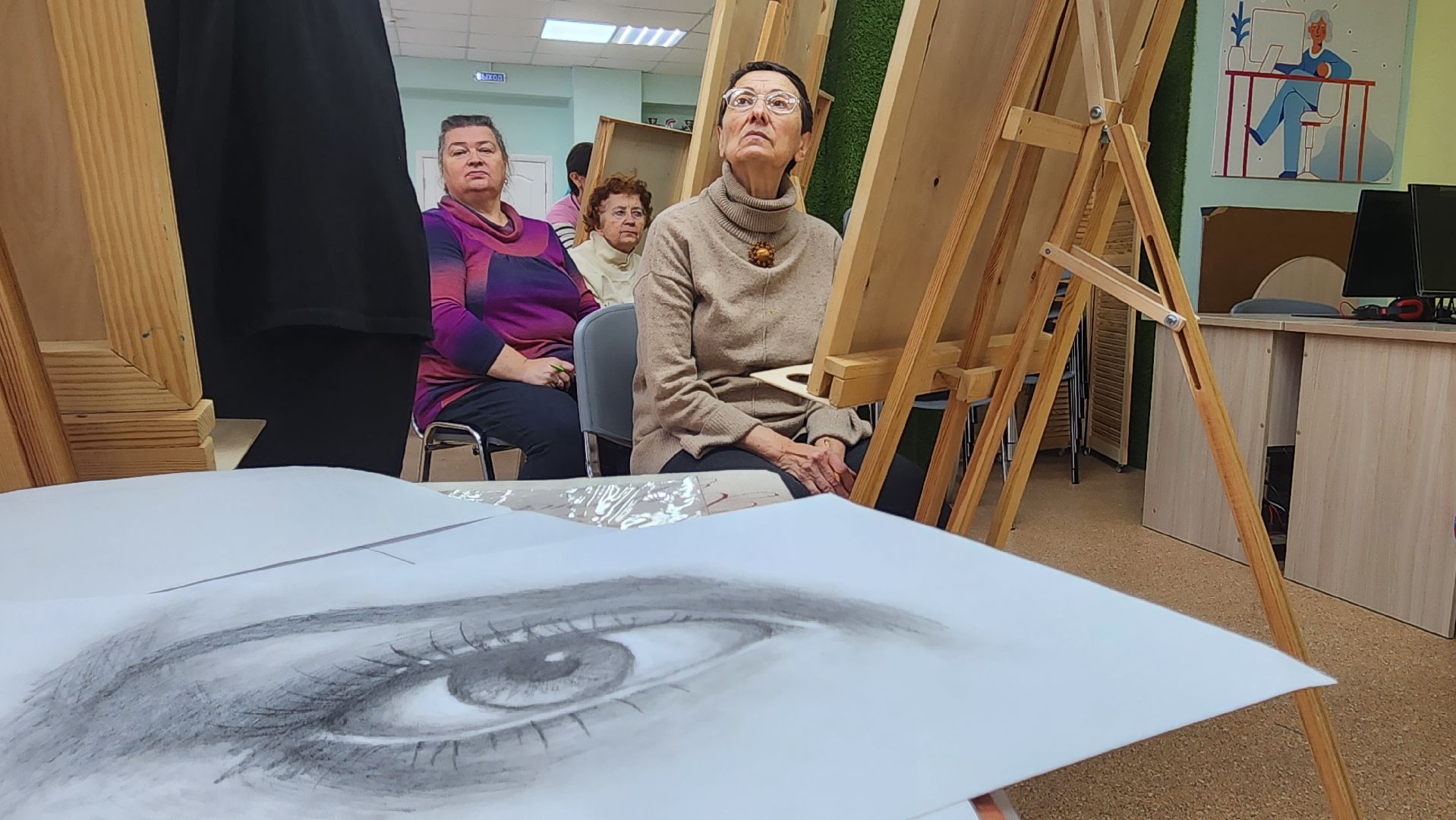 подмосквье, городской округ пушкинский, Ивантеевка, активное долголетие, живопись, волонтер,