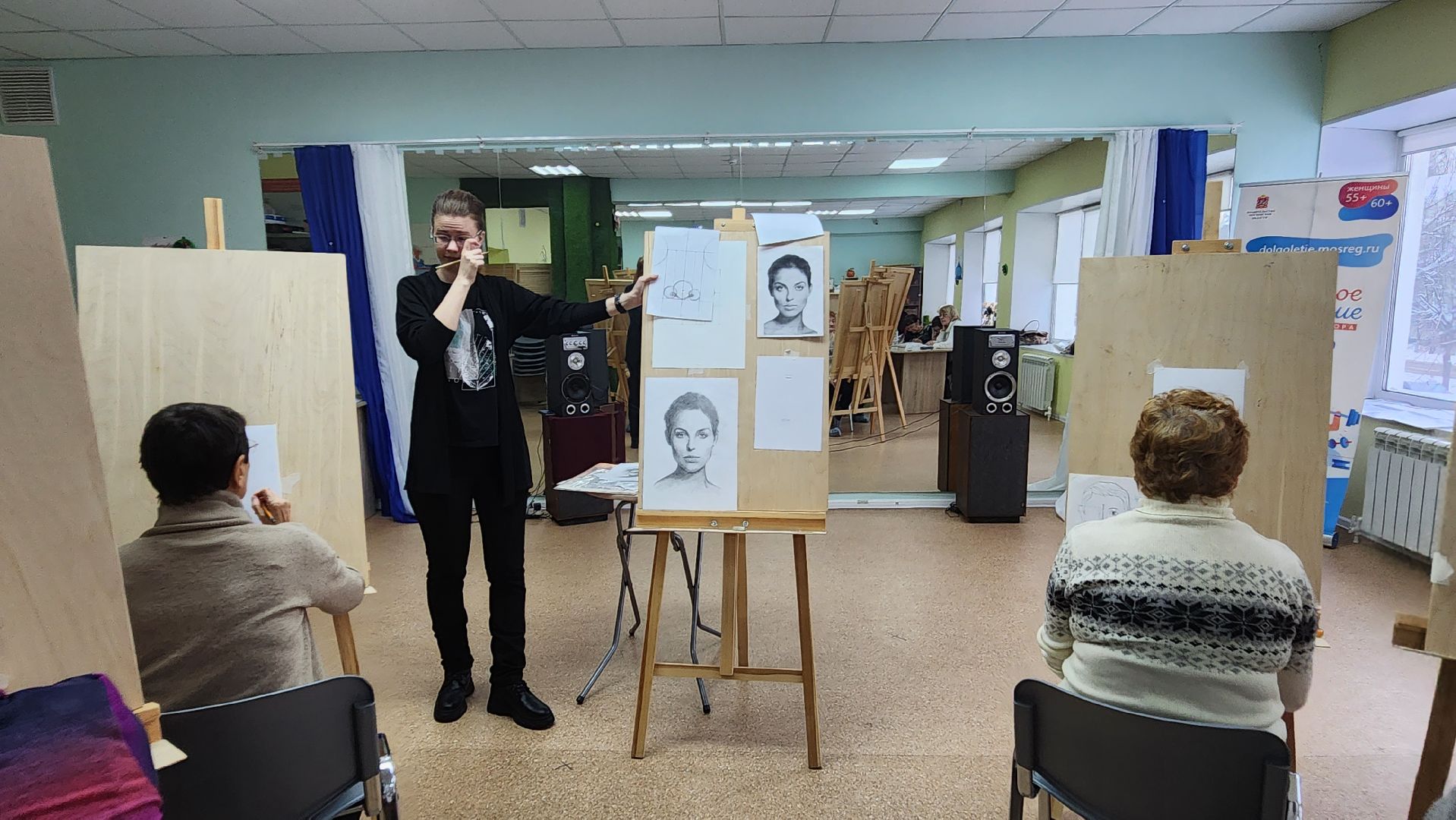 подмосквье, городской округ пушкинский, Ивантеевка, активное долголетие, живопись, волонтер,