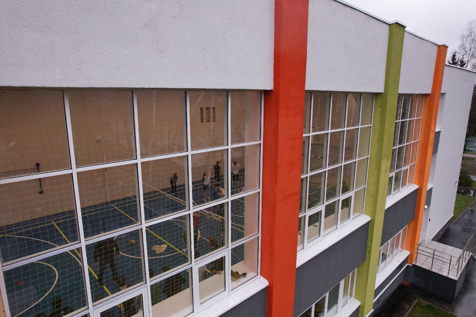 видео с коптера, школа, апрелевка,