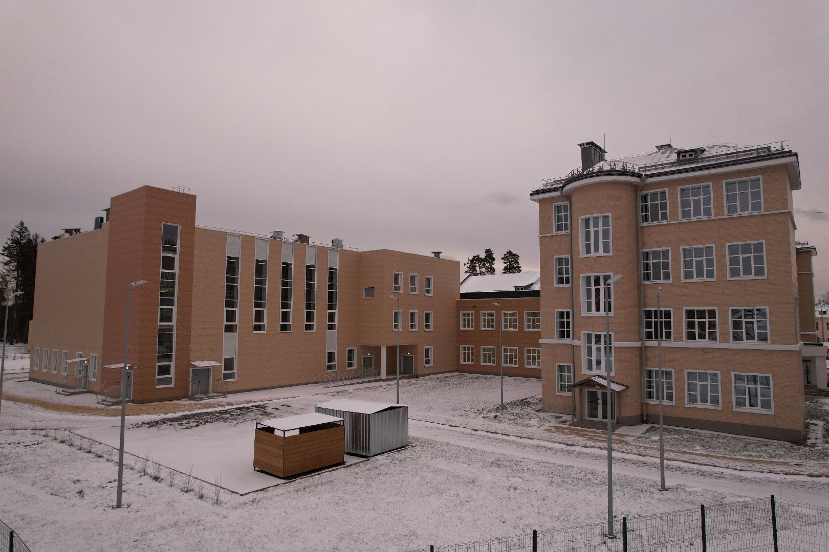 видео с коптера, школа, ногинск,