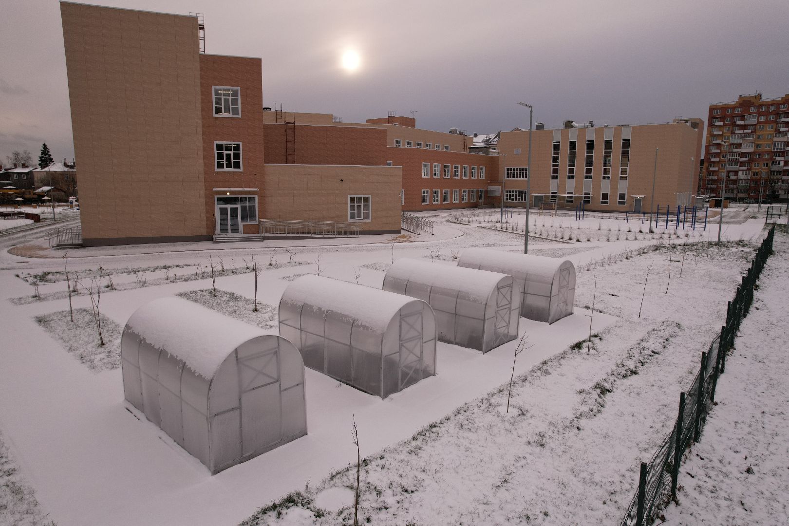 видео с коптера, школа, ногинск,