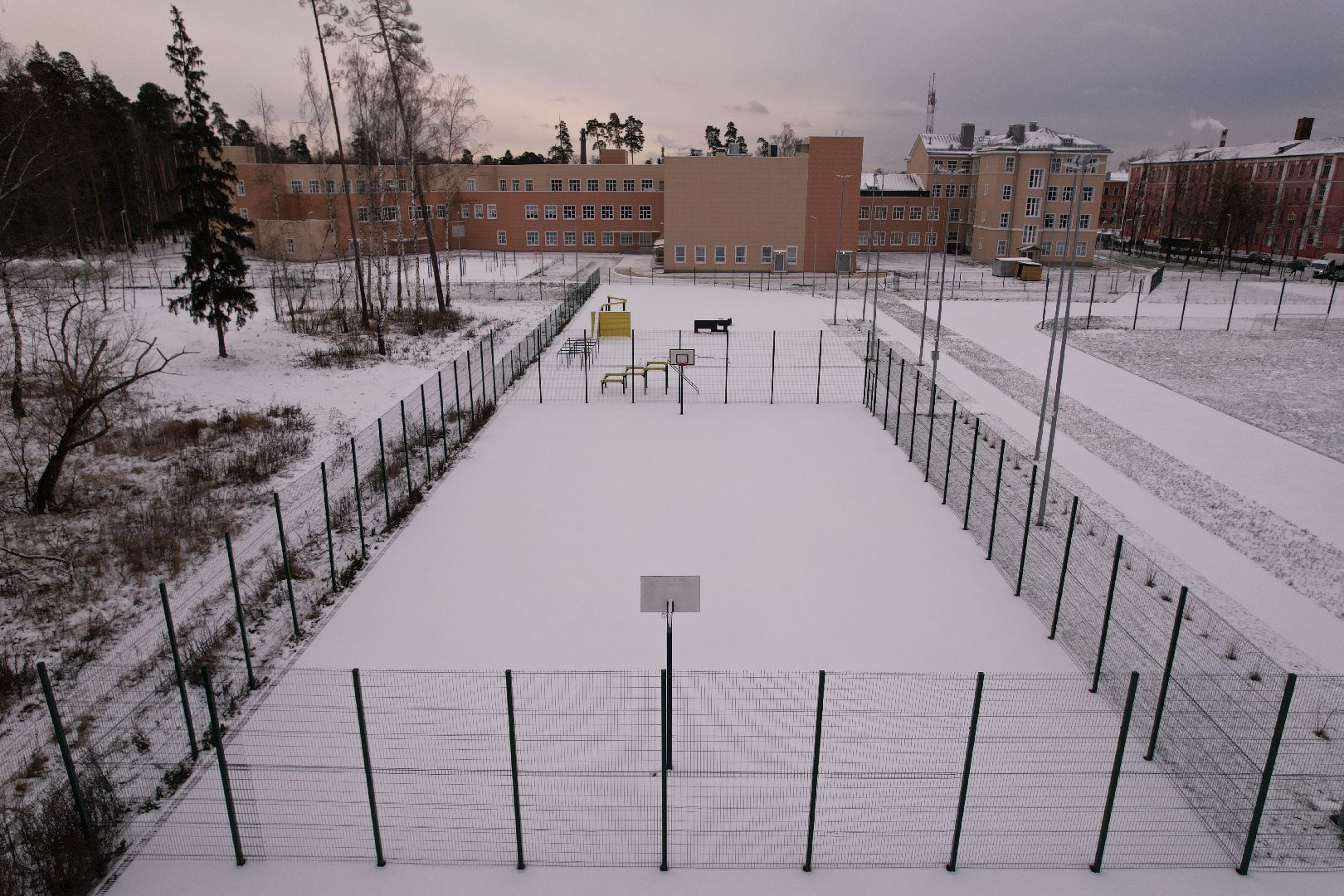 видео с коптера, школа, ногинск,