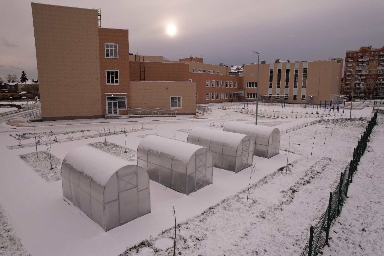 видео с коптера, школа, ногинск,