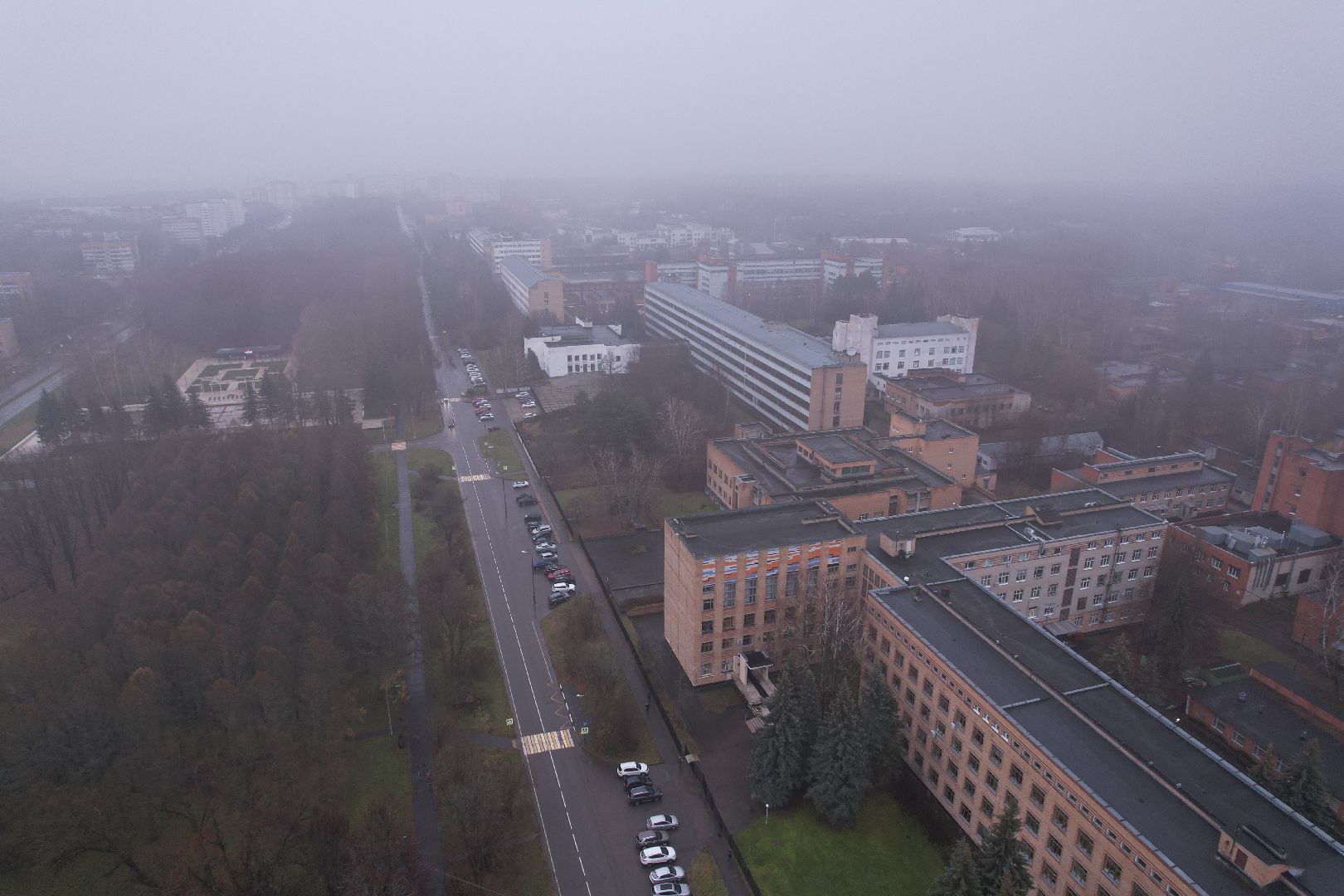 пущино, институтская, видео с коптера,