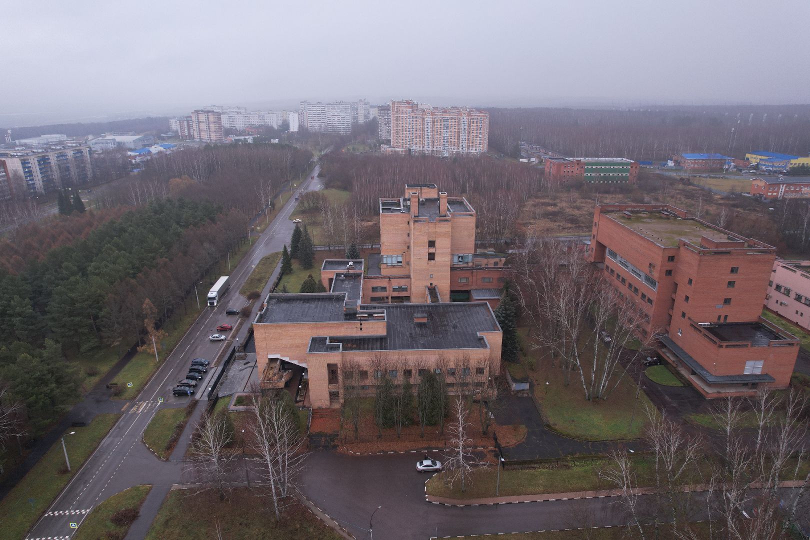 пущино, институтская, видео с коптера,