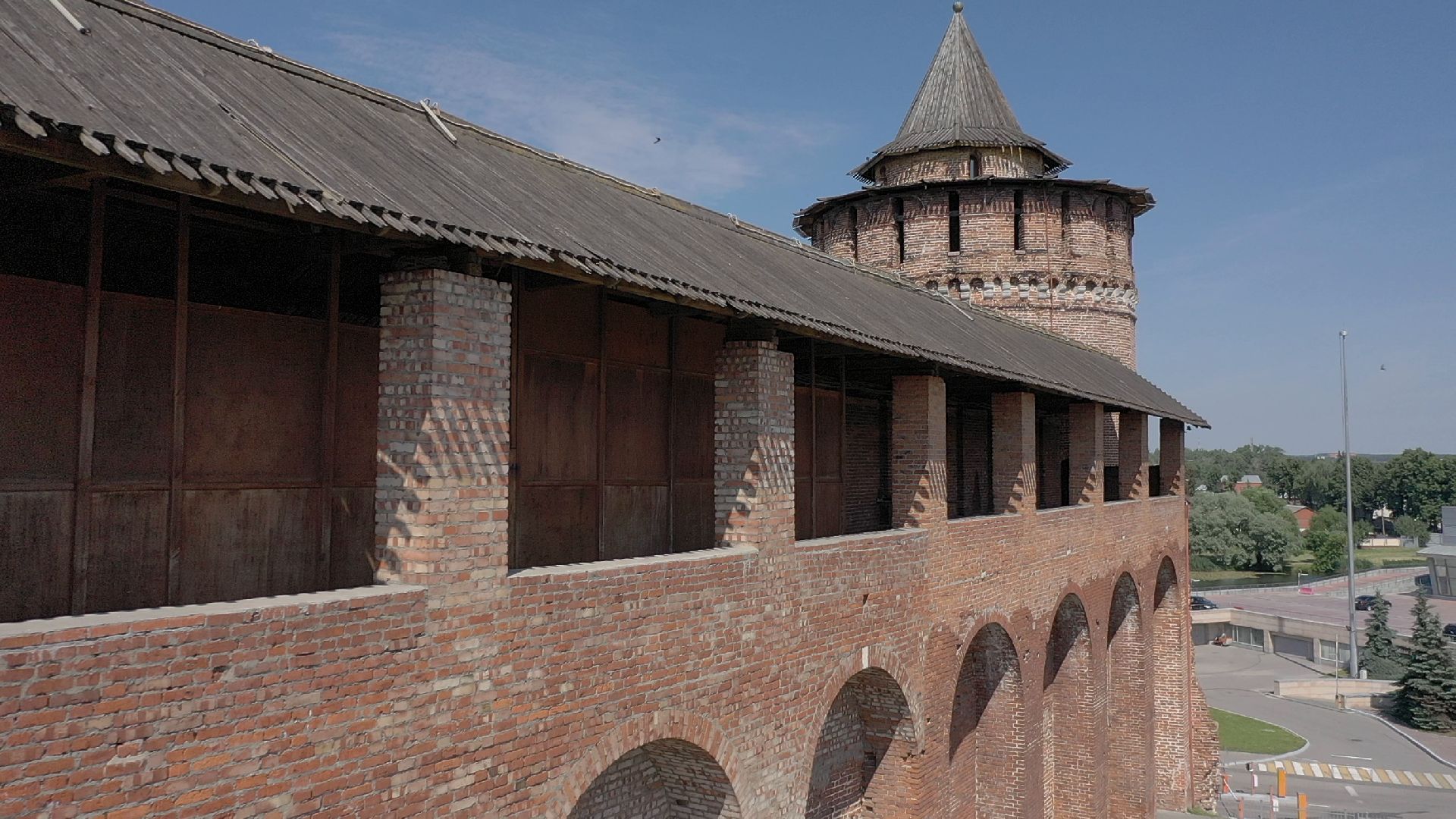 видео с коптера, Коломна, архитектура,