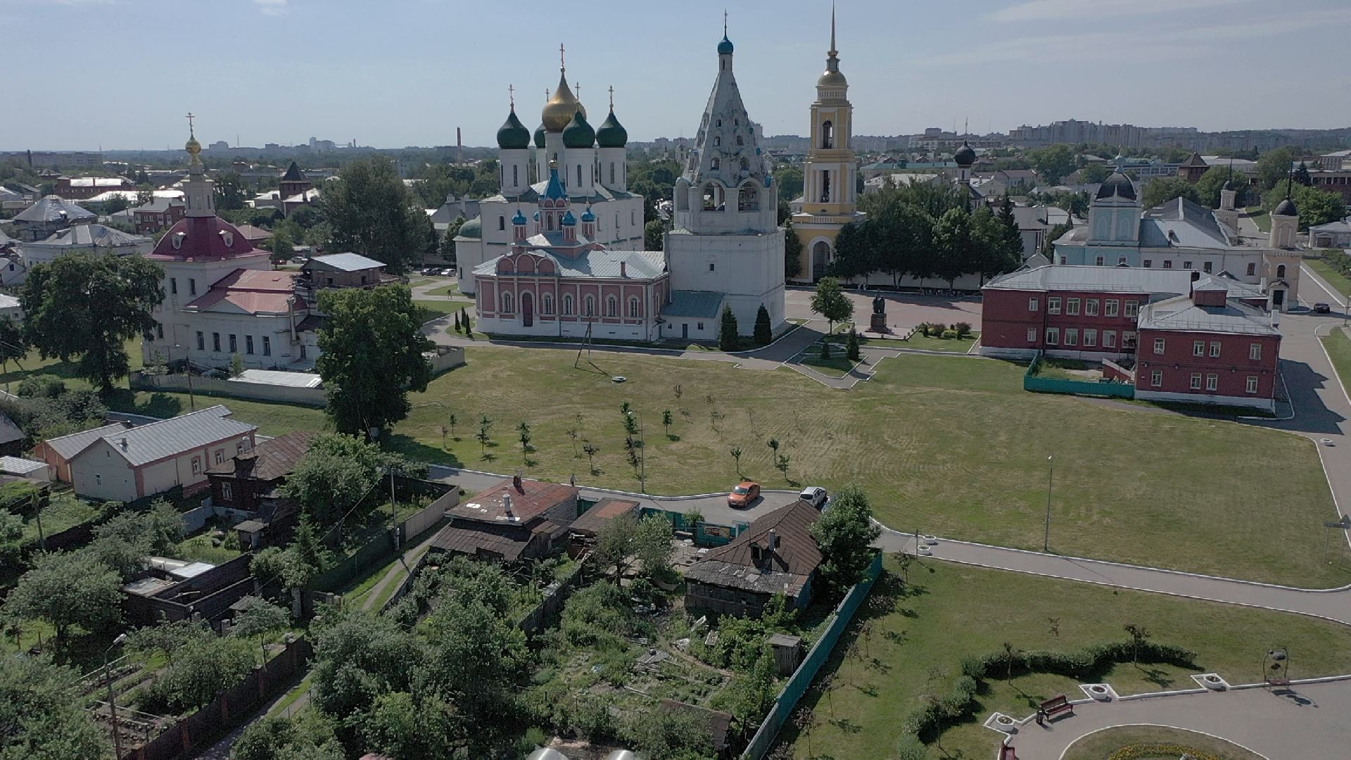 видео с коптера, Коломна, архитектура,