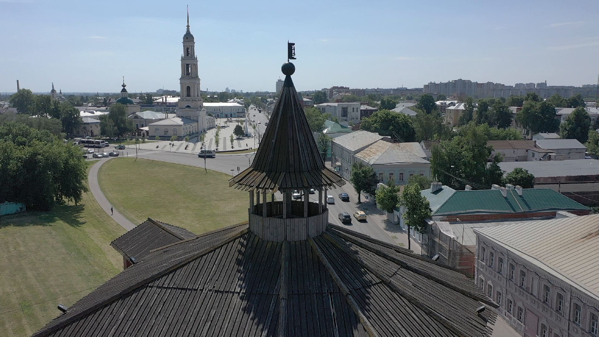 видео с коптера, Коломна, архитектура,