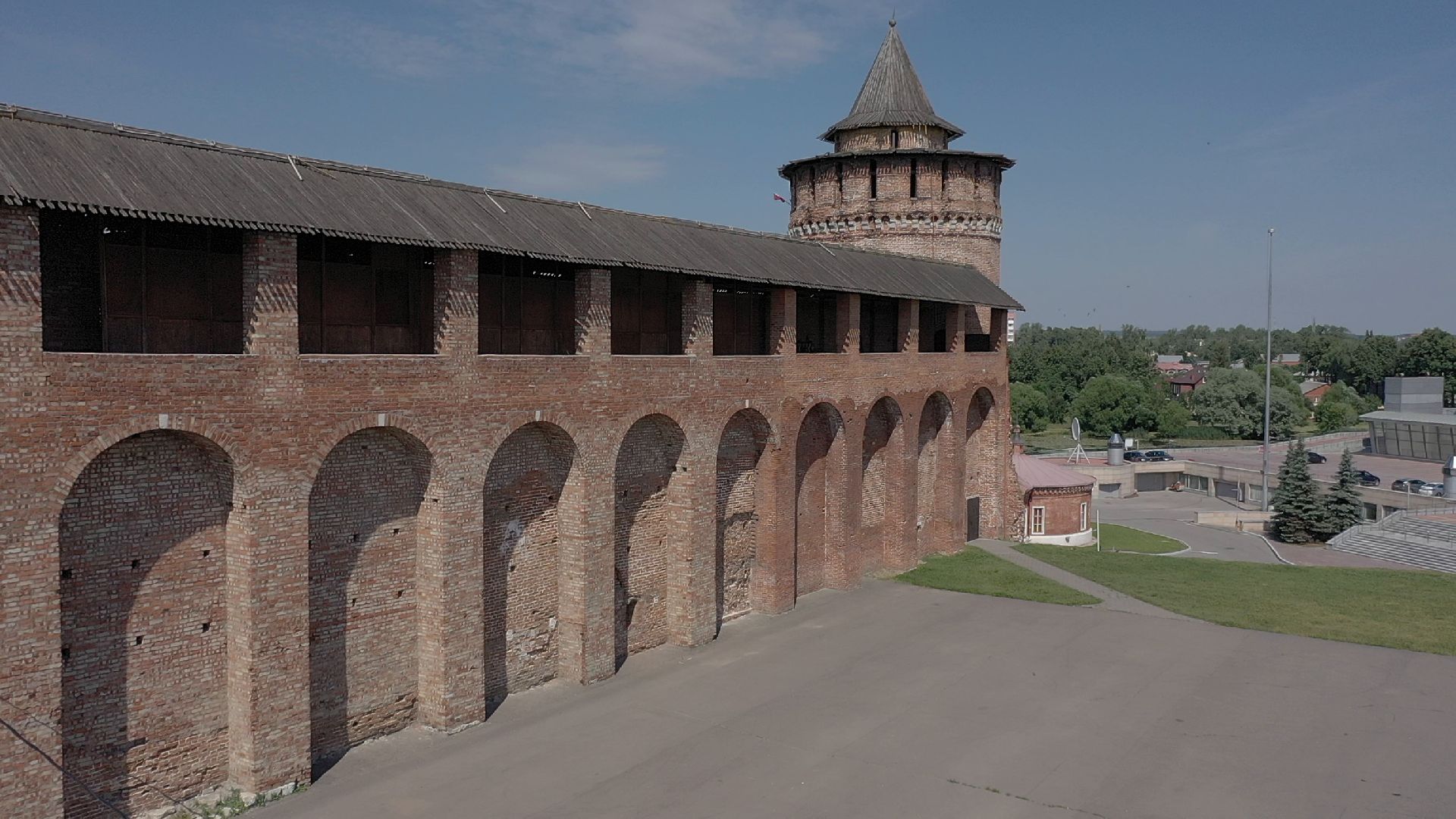 видео с коптера, Коломна, архитектура,