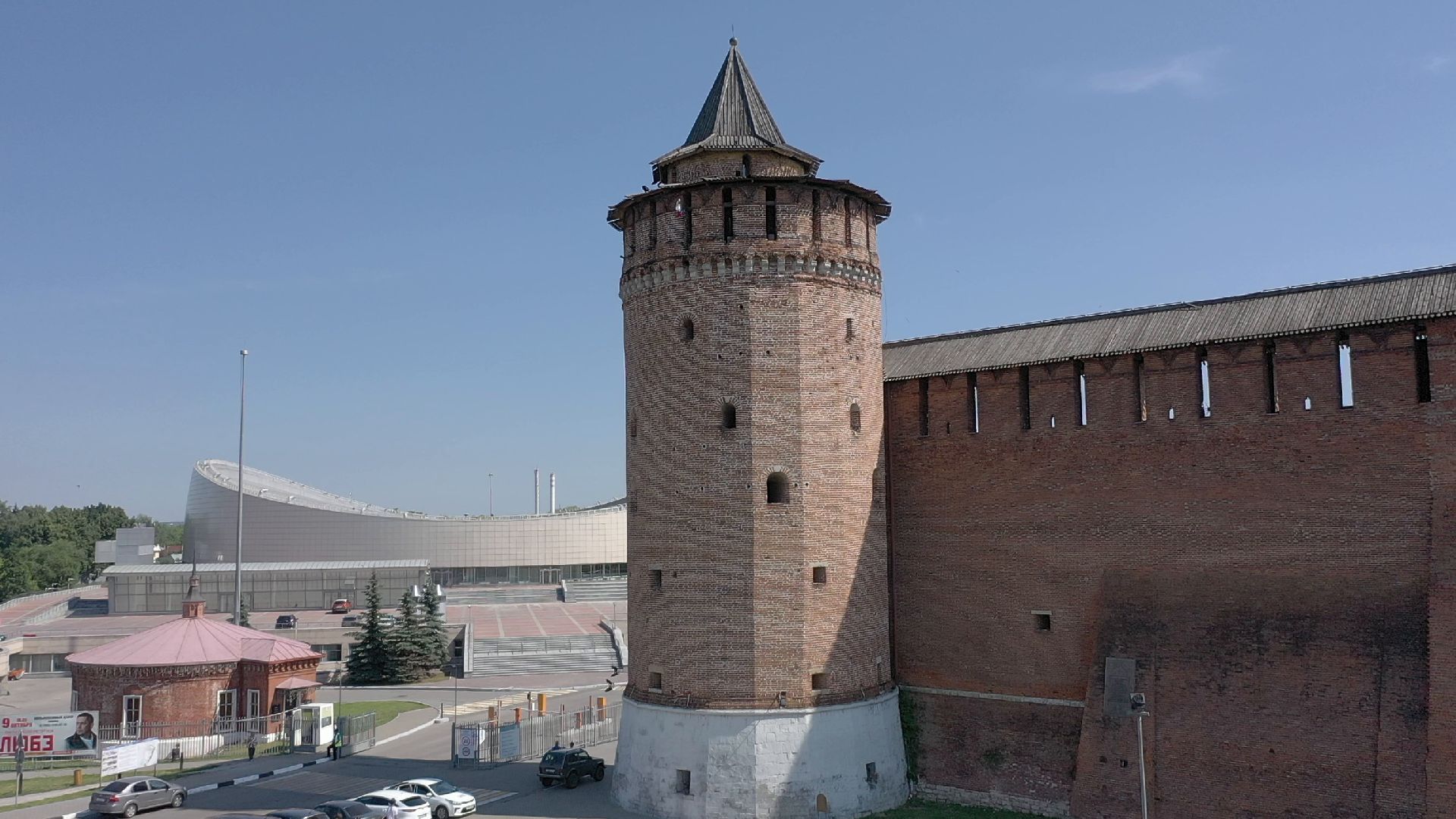 видео с коптера, Коломна, архитектура,