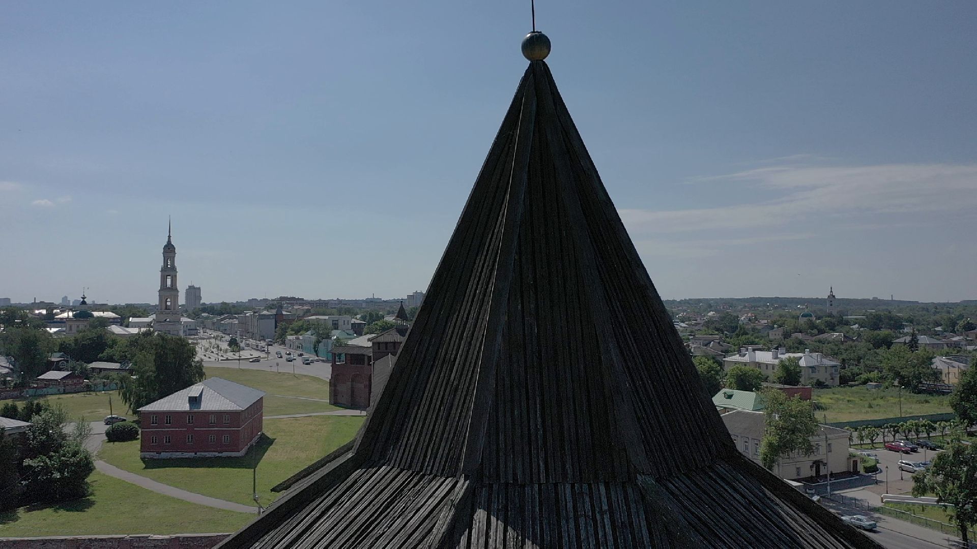 видео с коптера, Коломна, архитектура,