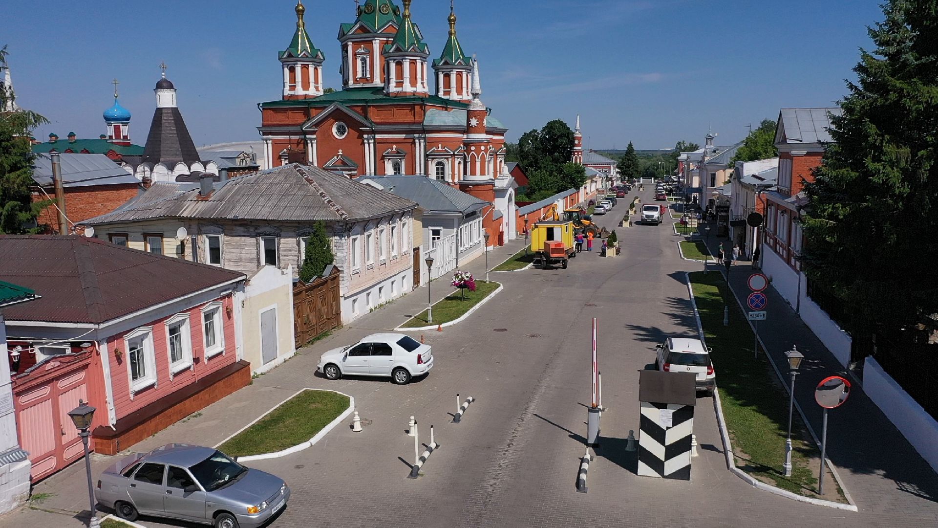 видео с коптера, Коломна, архитектура,