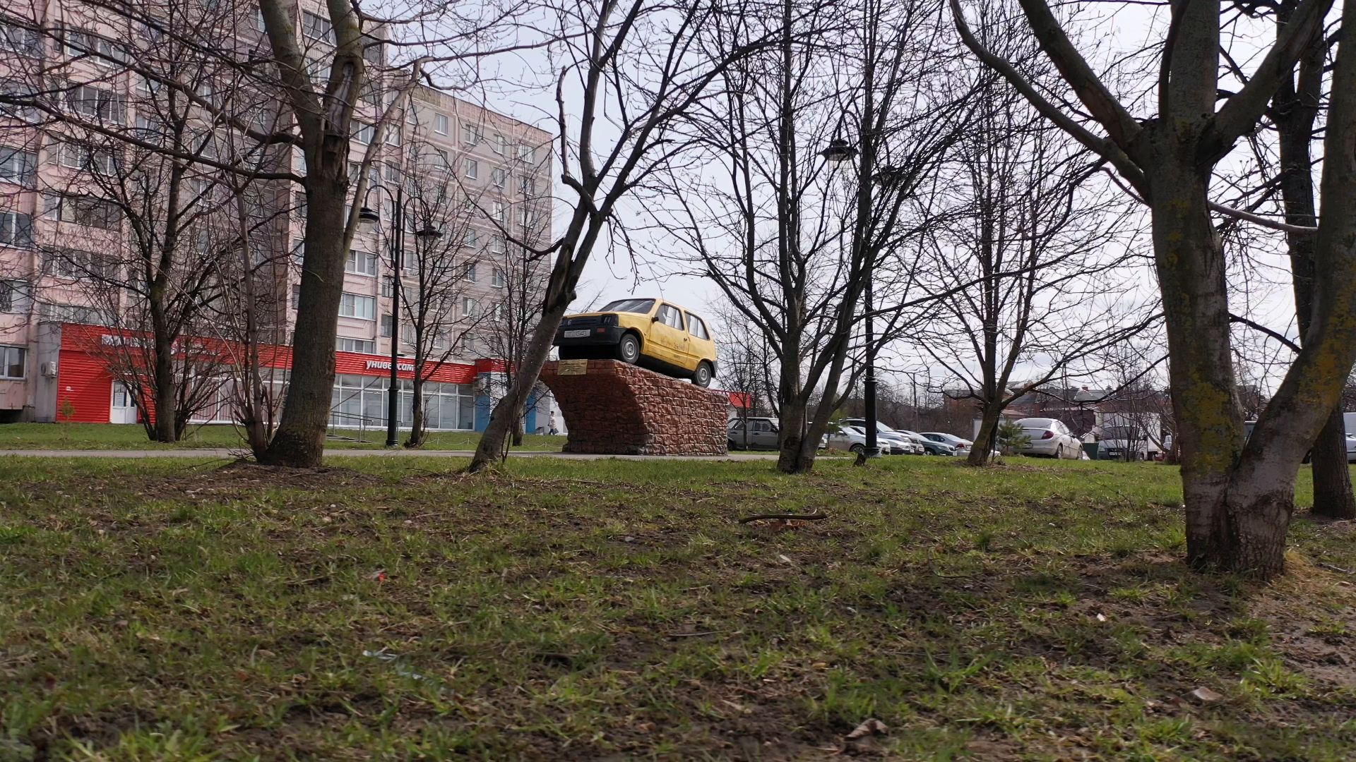 видео с коптера, серпухов, промышленность, памятник,