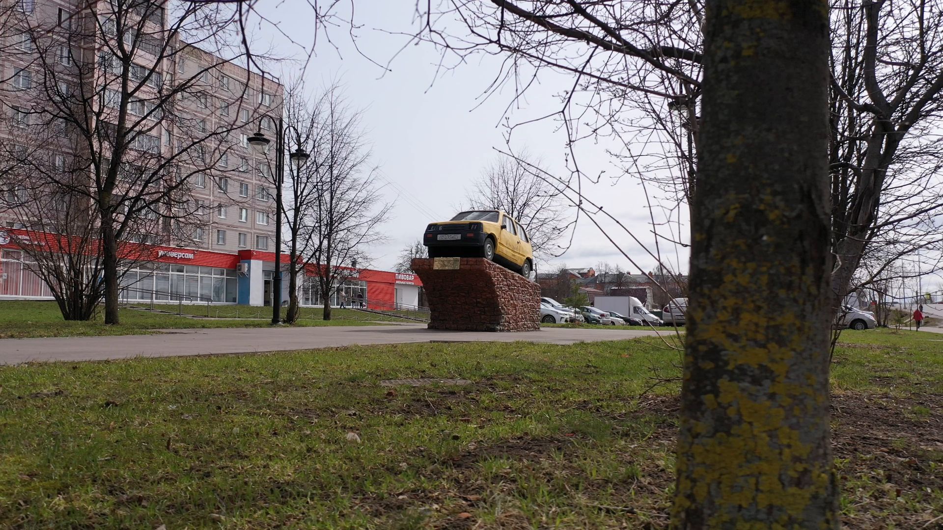 видео с коптера, серпухов, промышленность, памятник,