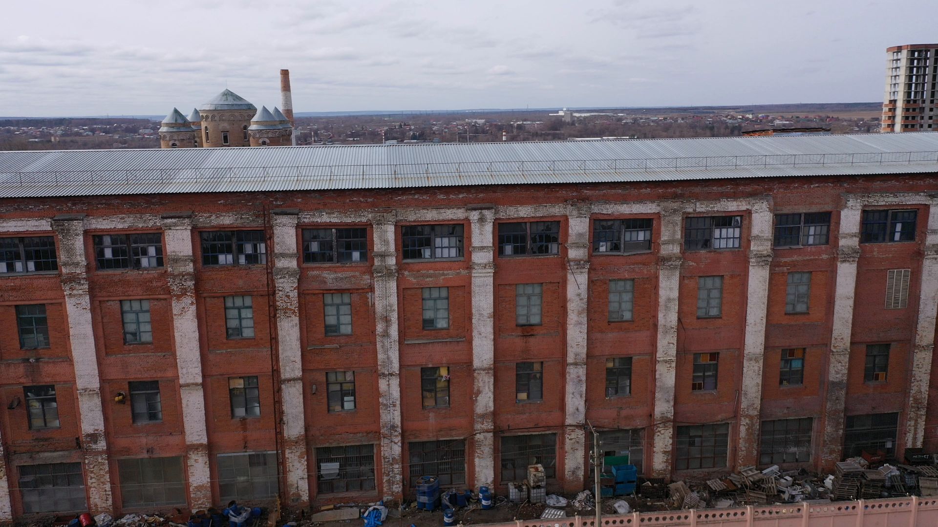 видео с коптера, серпухов, промышленность, памятник,