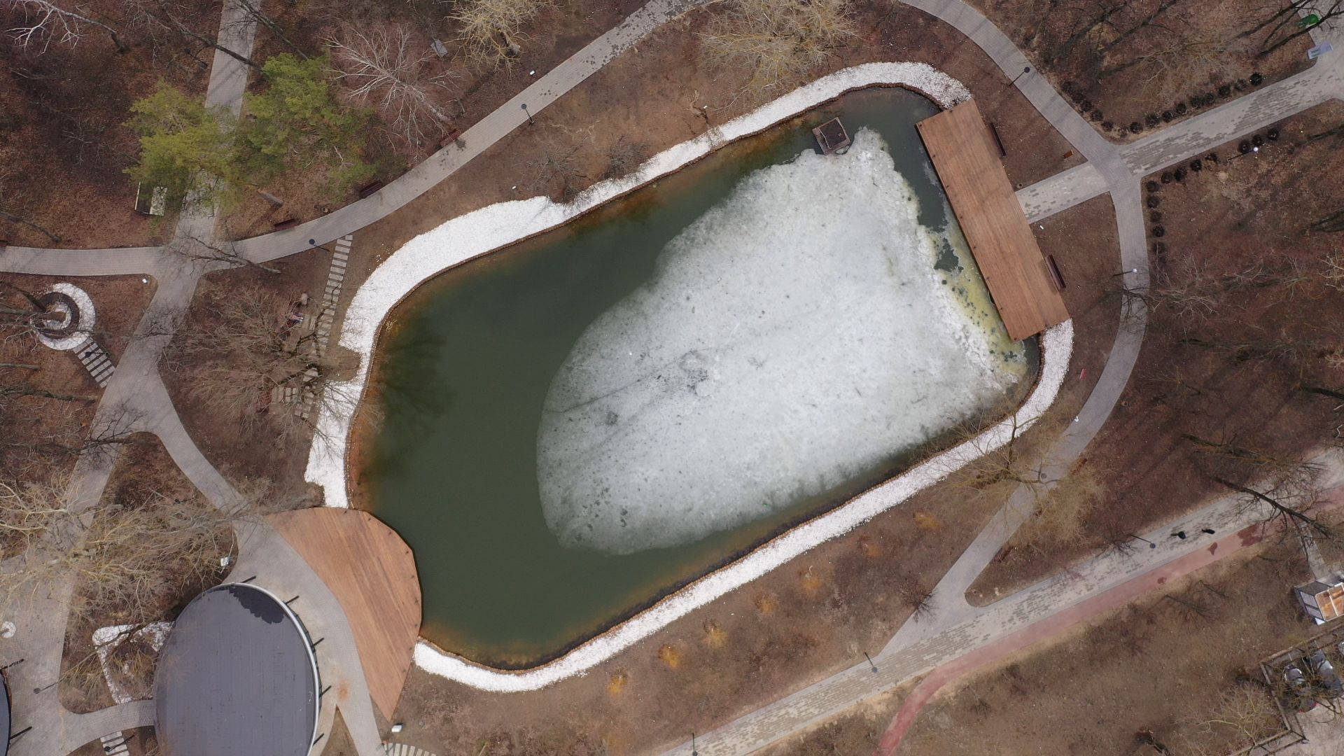 видео с коптера, серпухов, парк, благоустройство,
