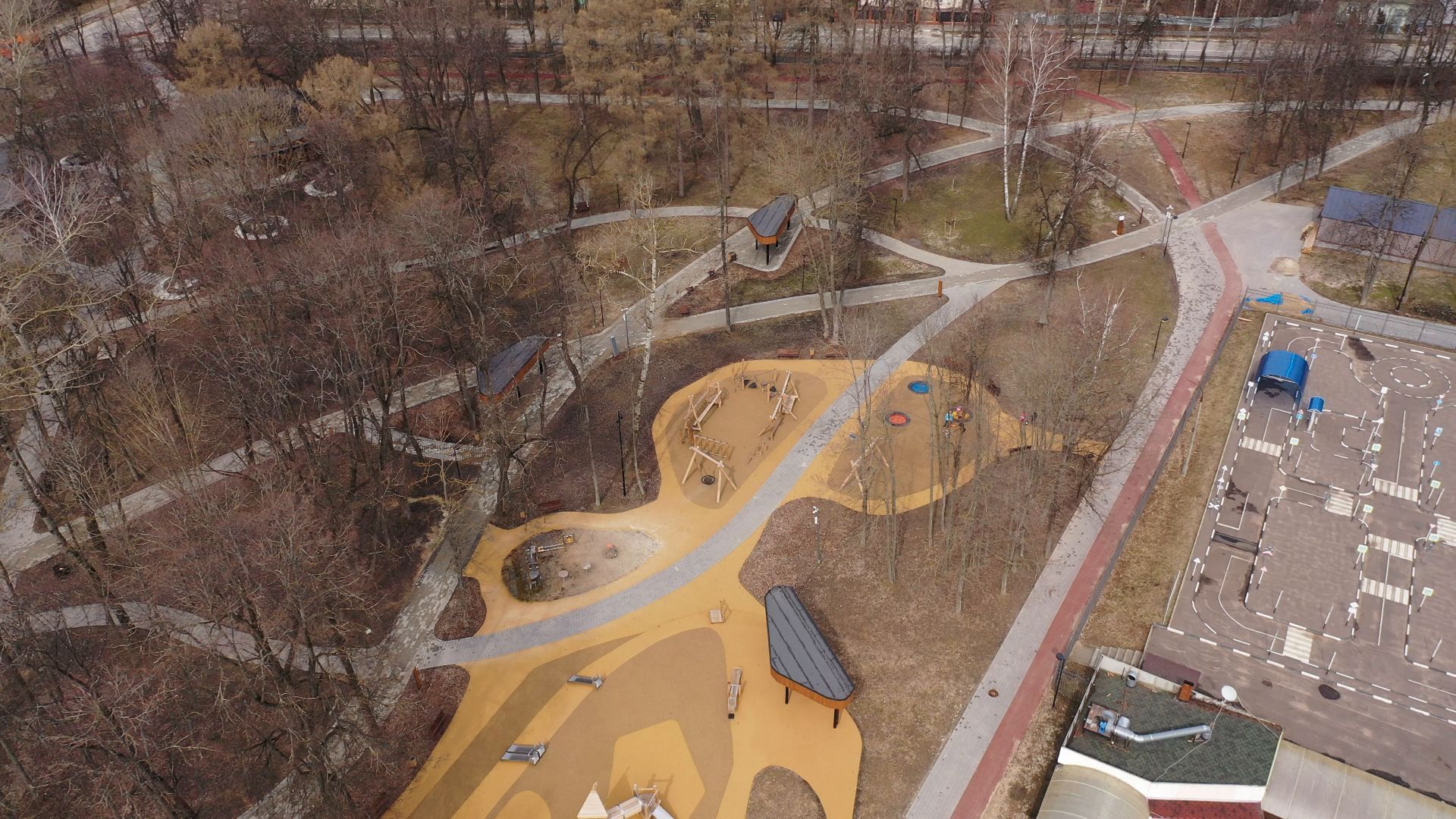 видео с коптера, серпухов, парк, благоустройство,