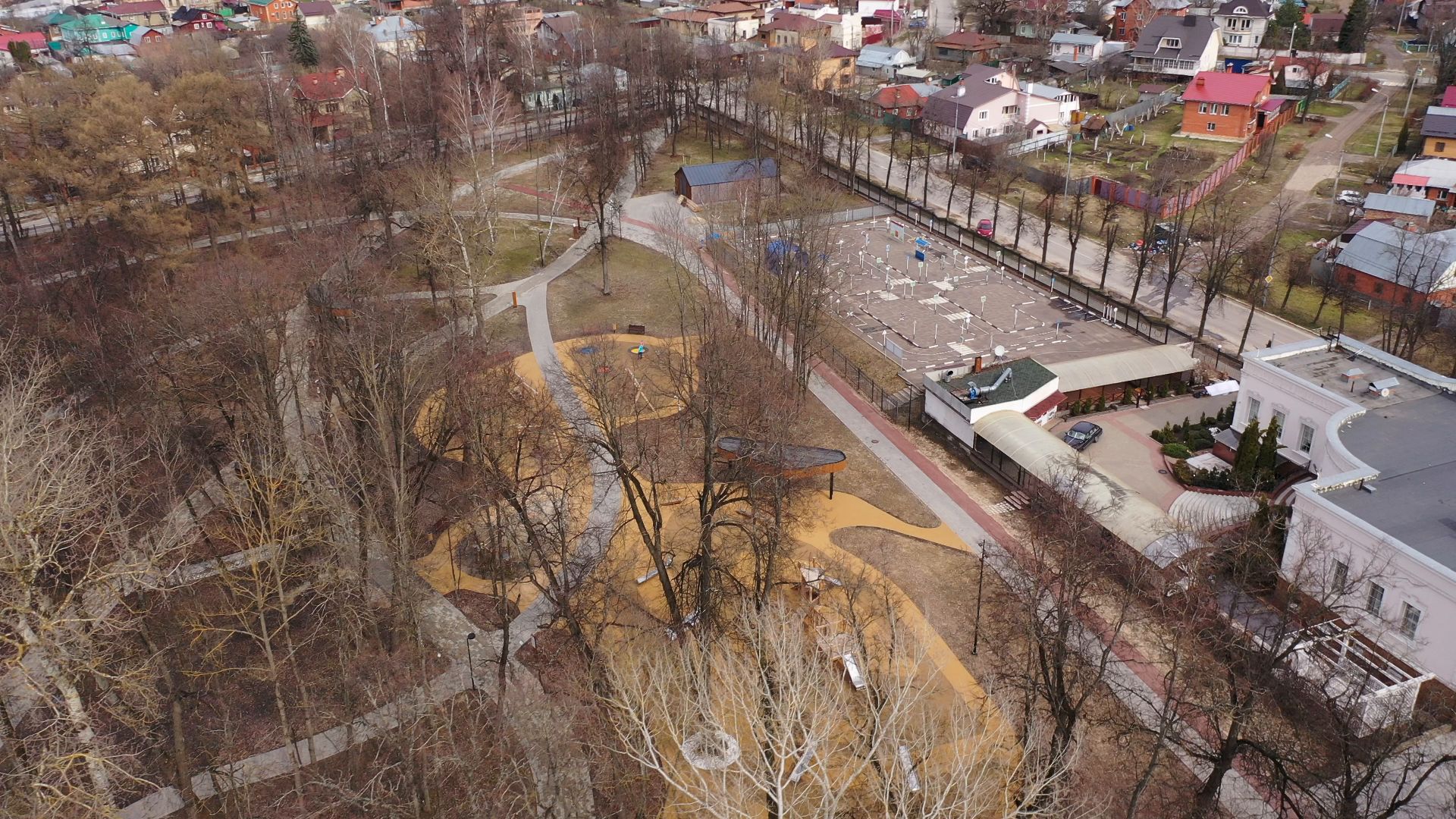 видео с коптера, серпухов, парк, благоустройство,