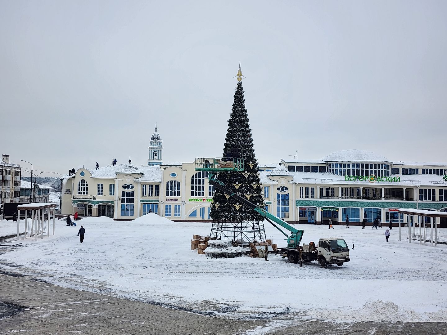 благоустройство, Новый год, украшение города, Ногинск, Богородский городской округ,