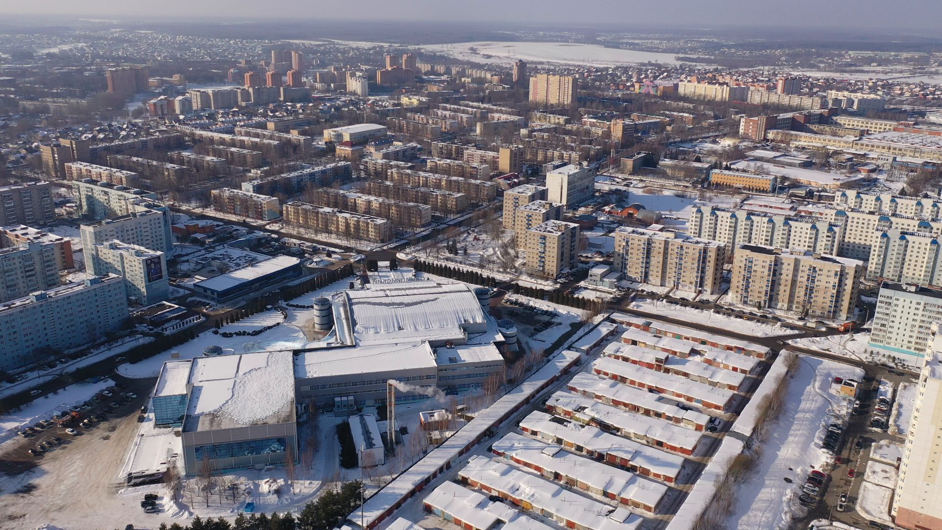 видео с коптера, чехов, спорт, строительство,