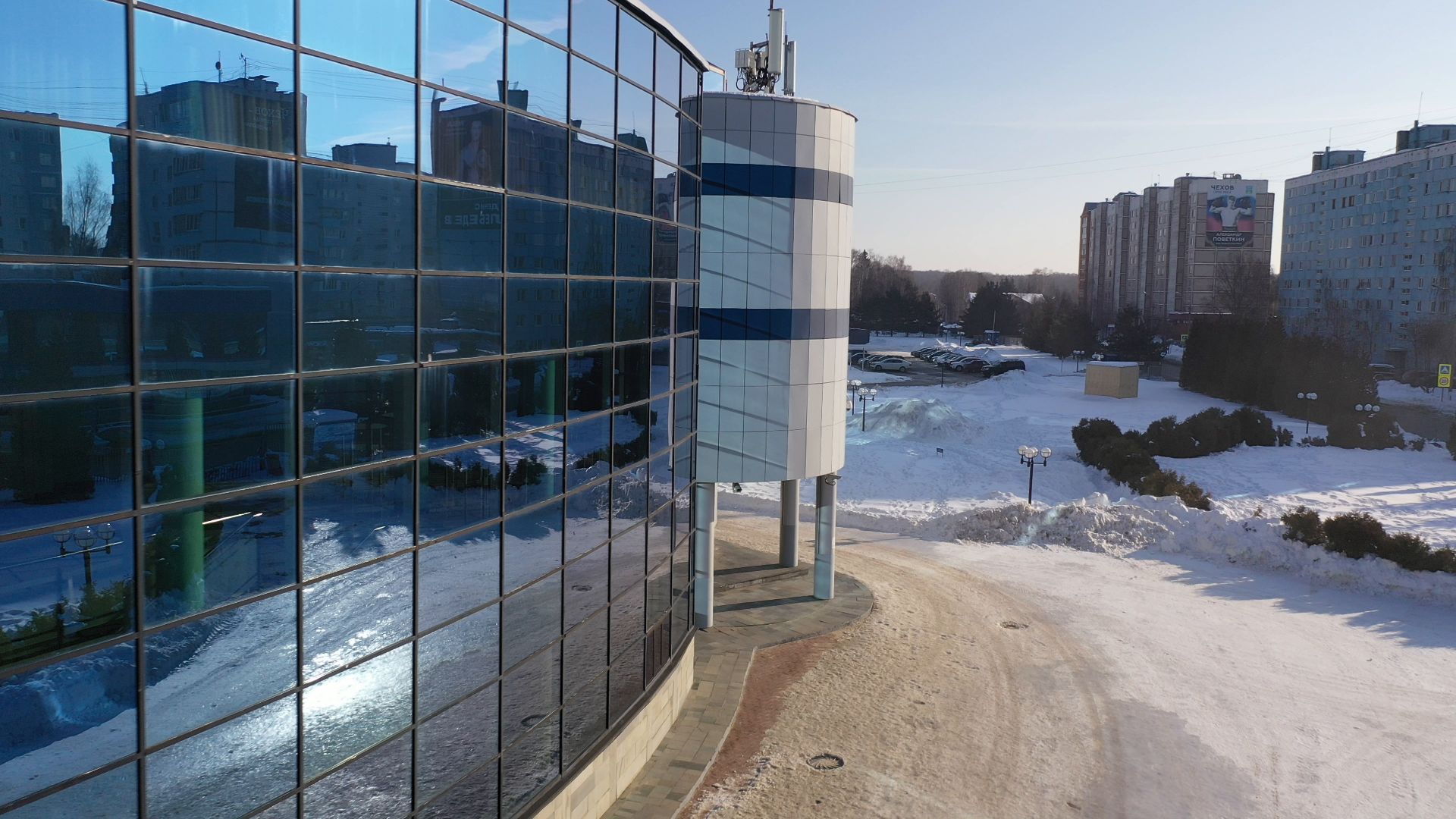 видео с коптера, чехов, спорт, строительство,