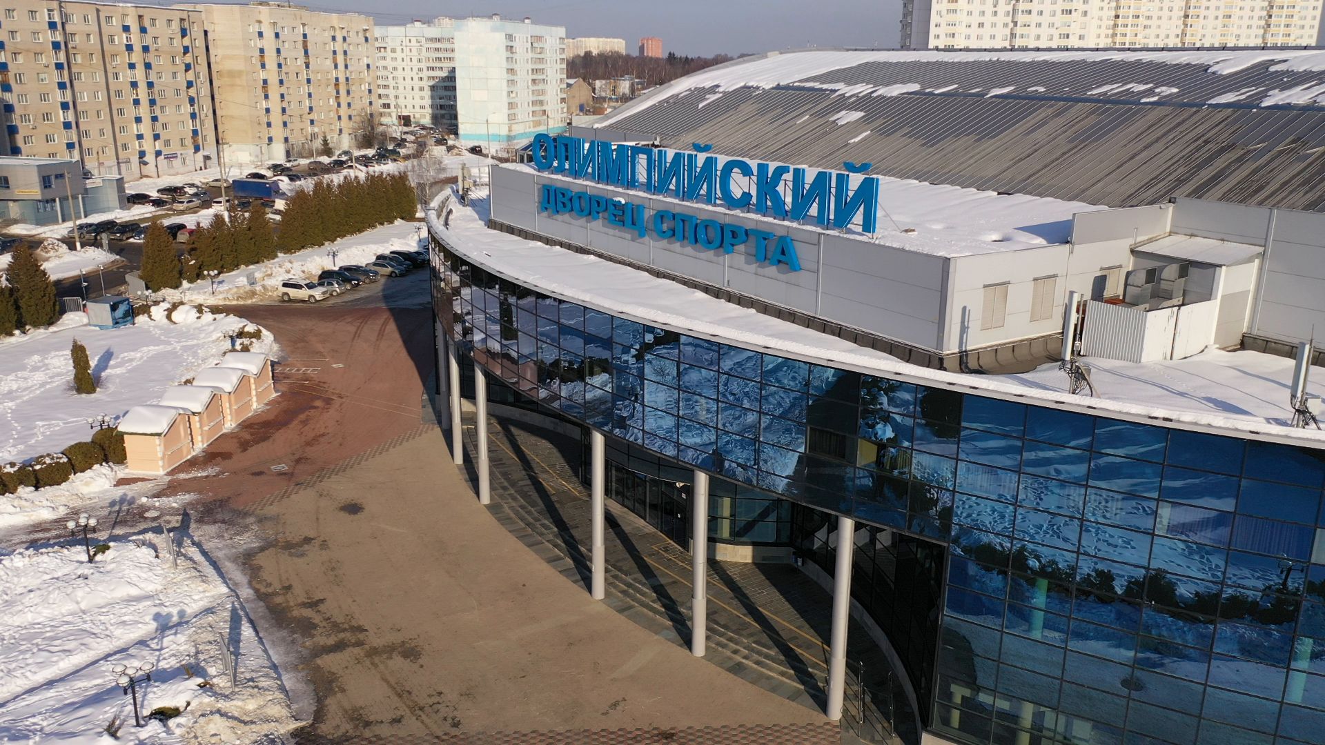 видео с коптера, чехов, спорт, строительство,