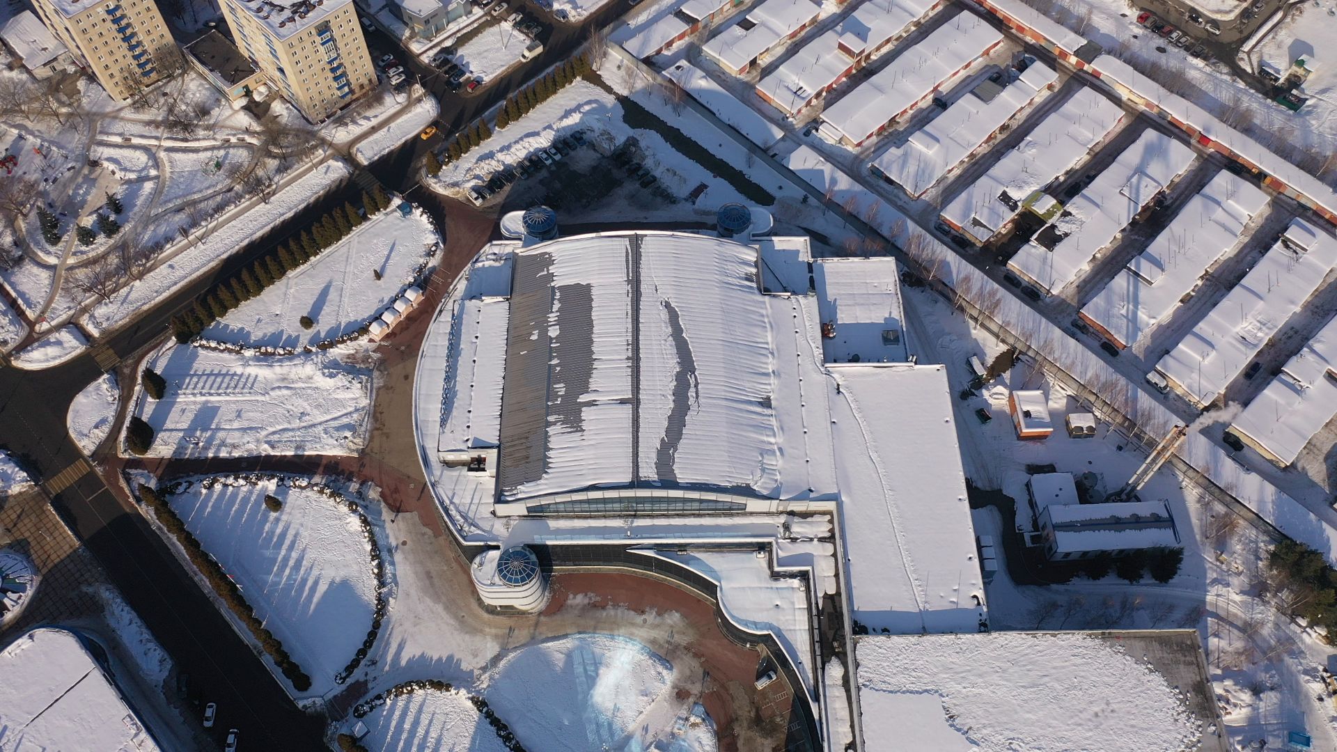 видео с коптера, чехов, спорт, строительство,