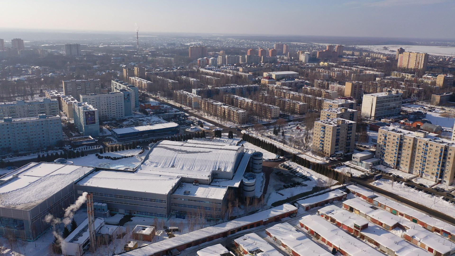 видео с коптера, чехов, спорт, строительство,