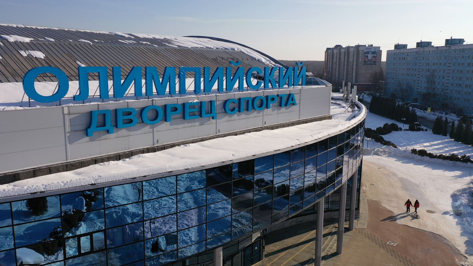 видео с коптера, чехов, спорт, строительство,