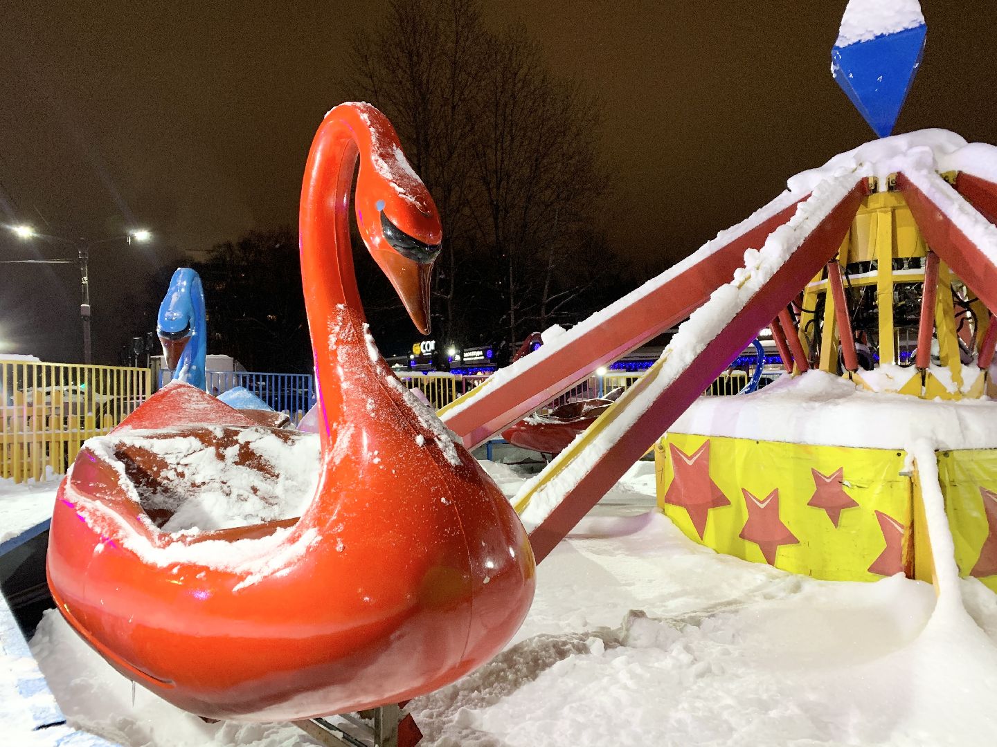 Балашиха, Подмосковье, Общество, Зимний городок аттракционов, Горки,