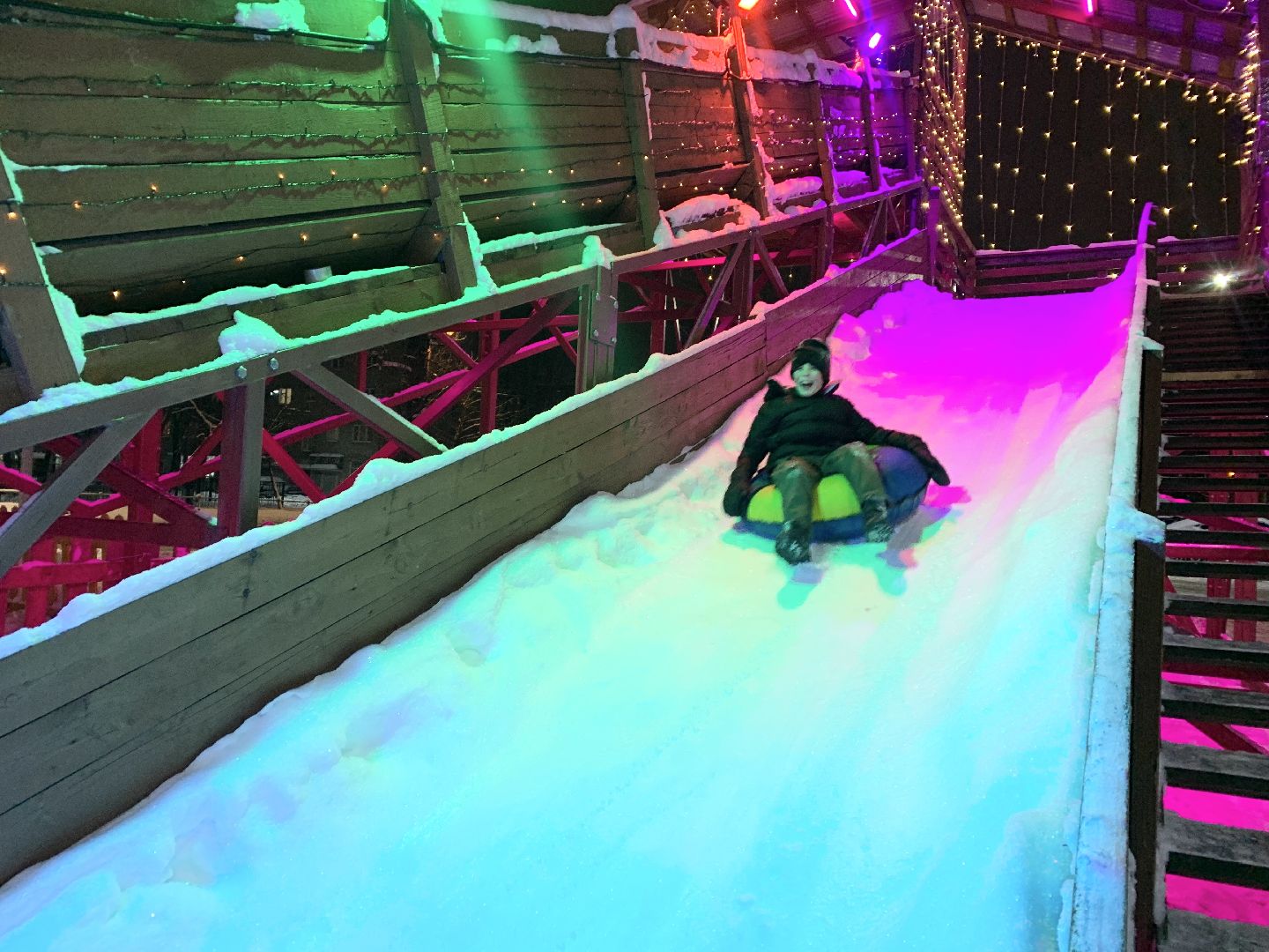 Балашиха, Подмосковье, Общество, Зимний городок аттракционов, Горки,