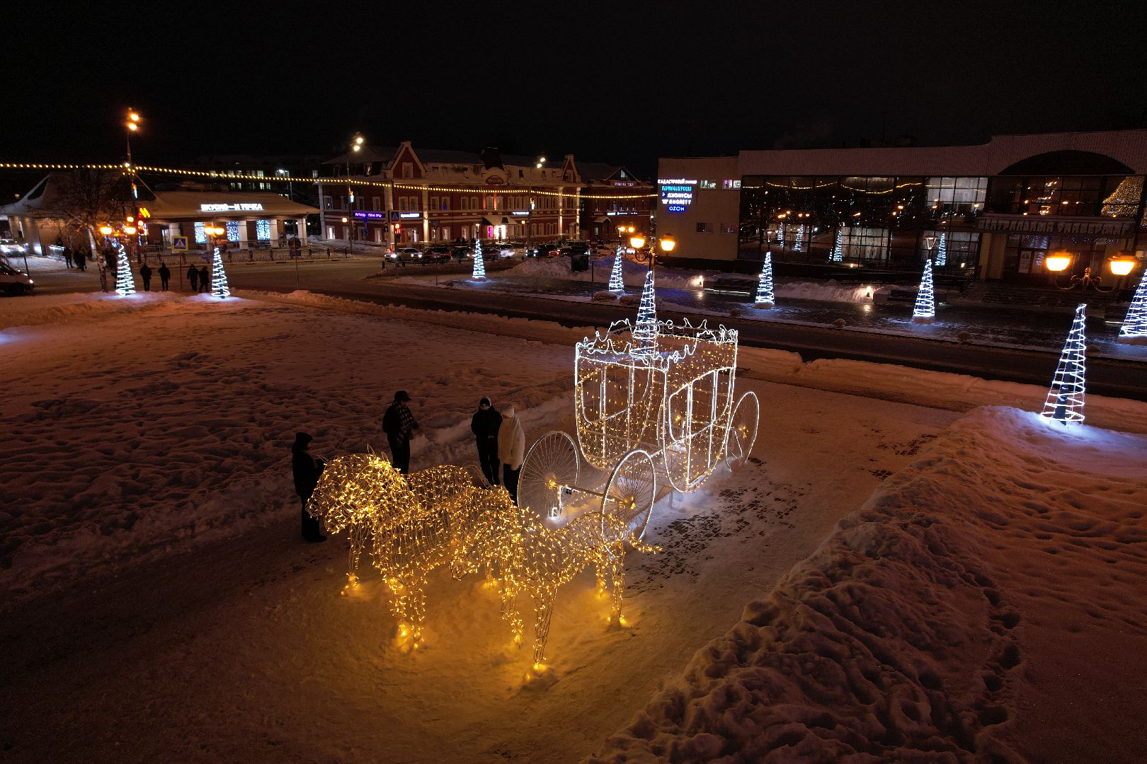 новый год, видео с коптера, Сергиев Посад