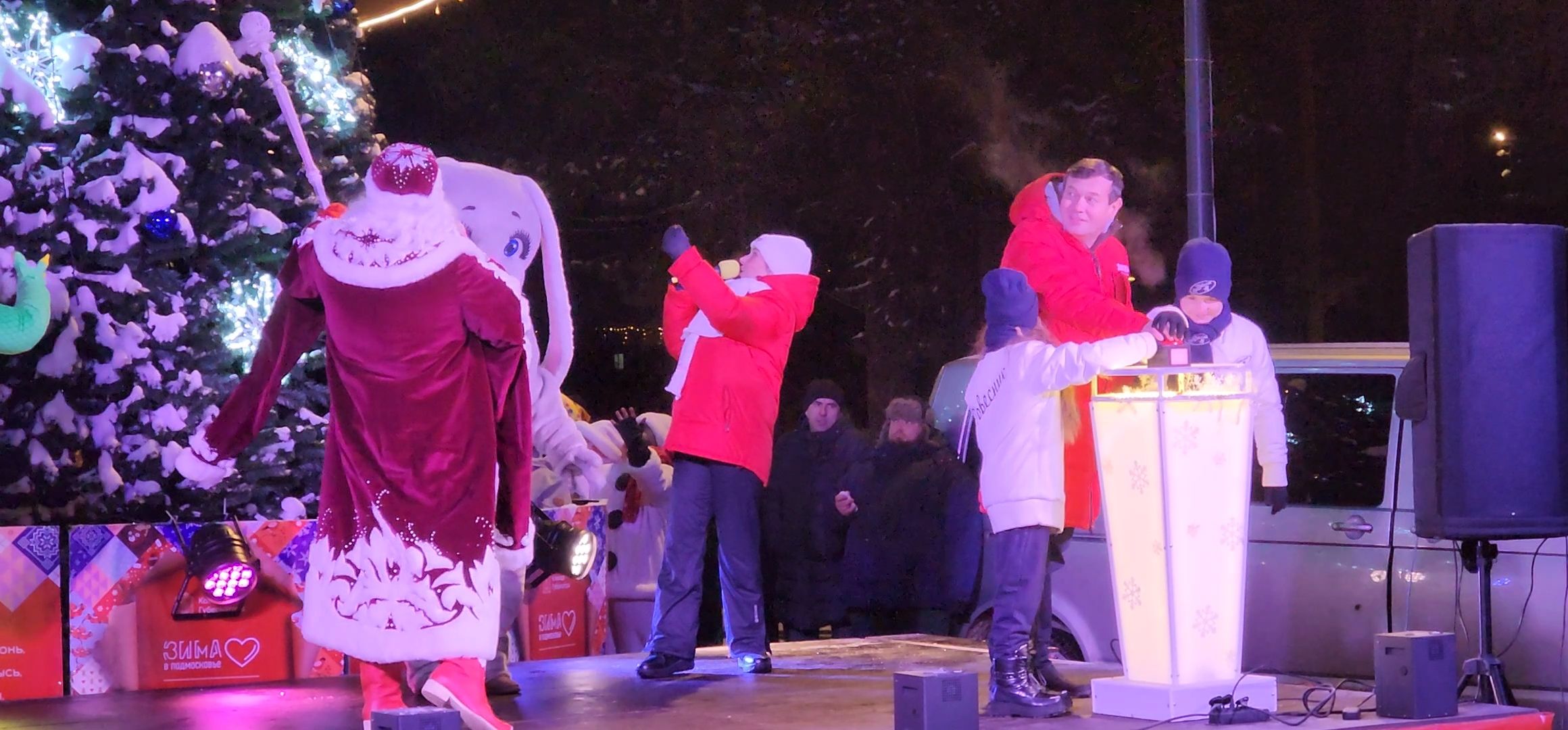 Коломна, Озеры, главная елка, новогодняя елка, открытие городской елки, новый год,